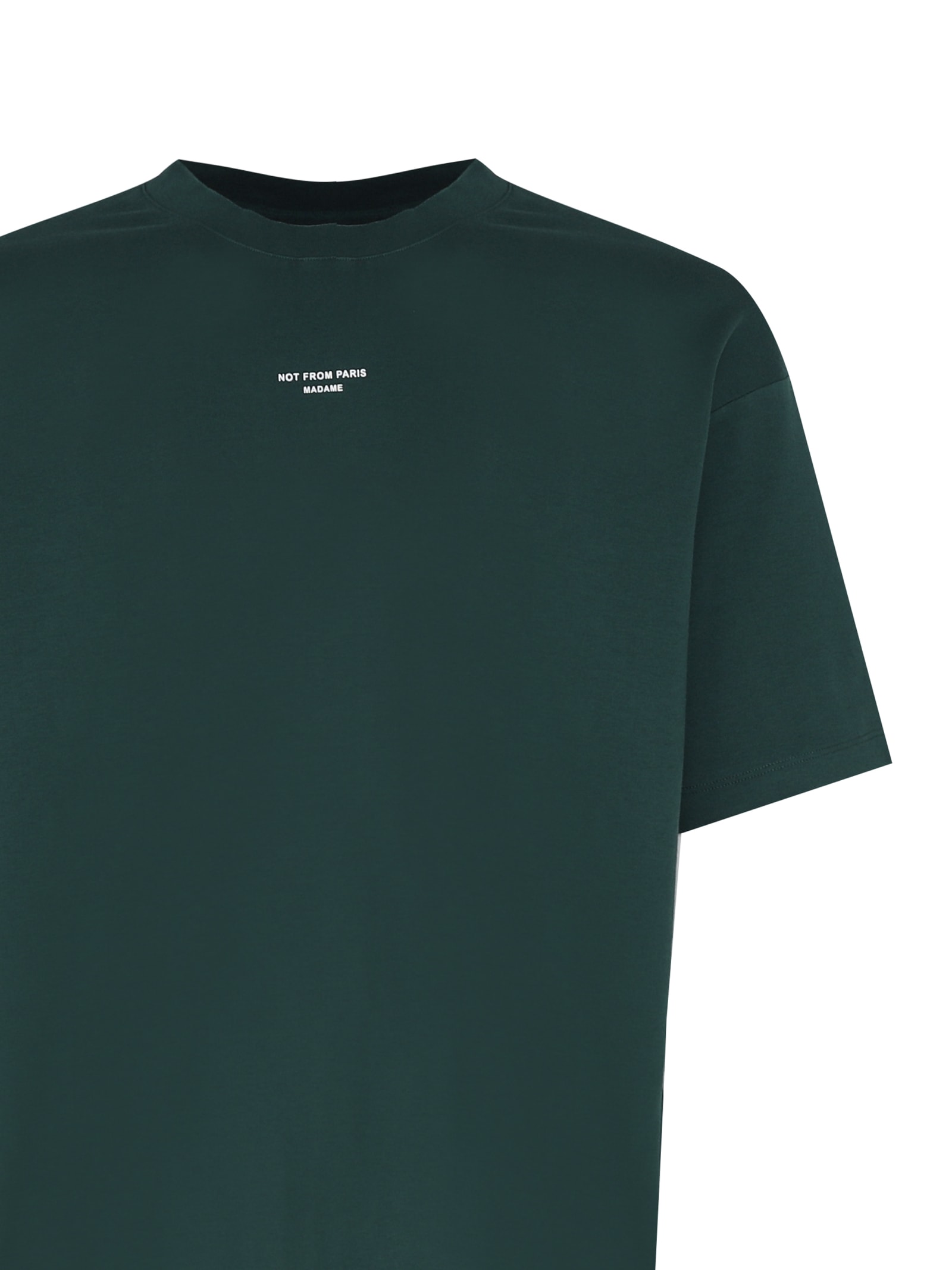Drôle De Monsieur Le T-shirt Slogan Classique In Green