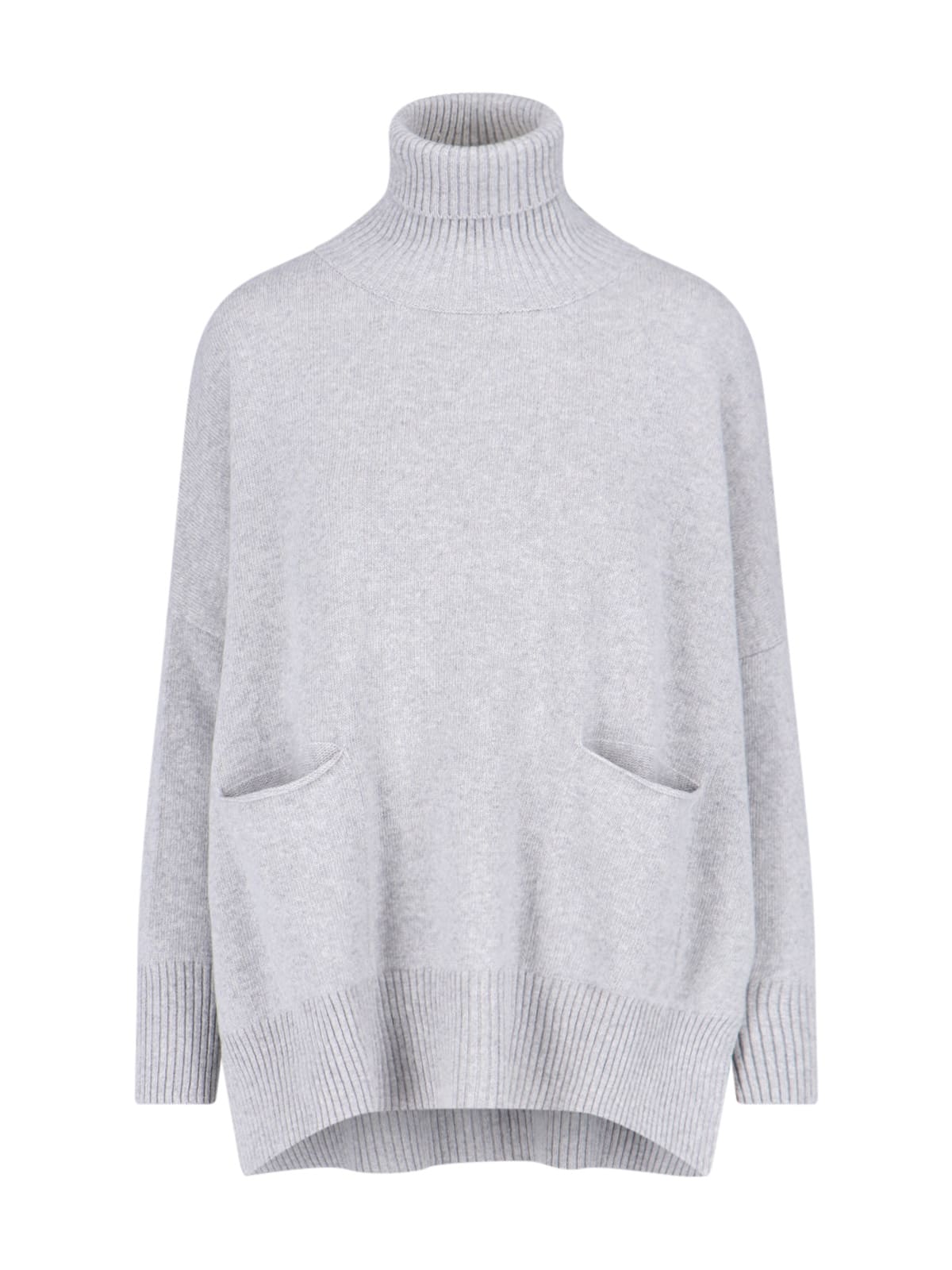 Shop Ma'ry'ya High Neck Sweater In Gray