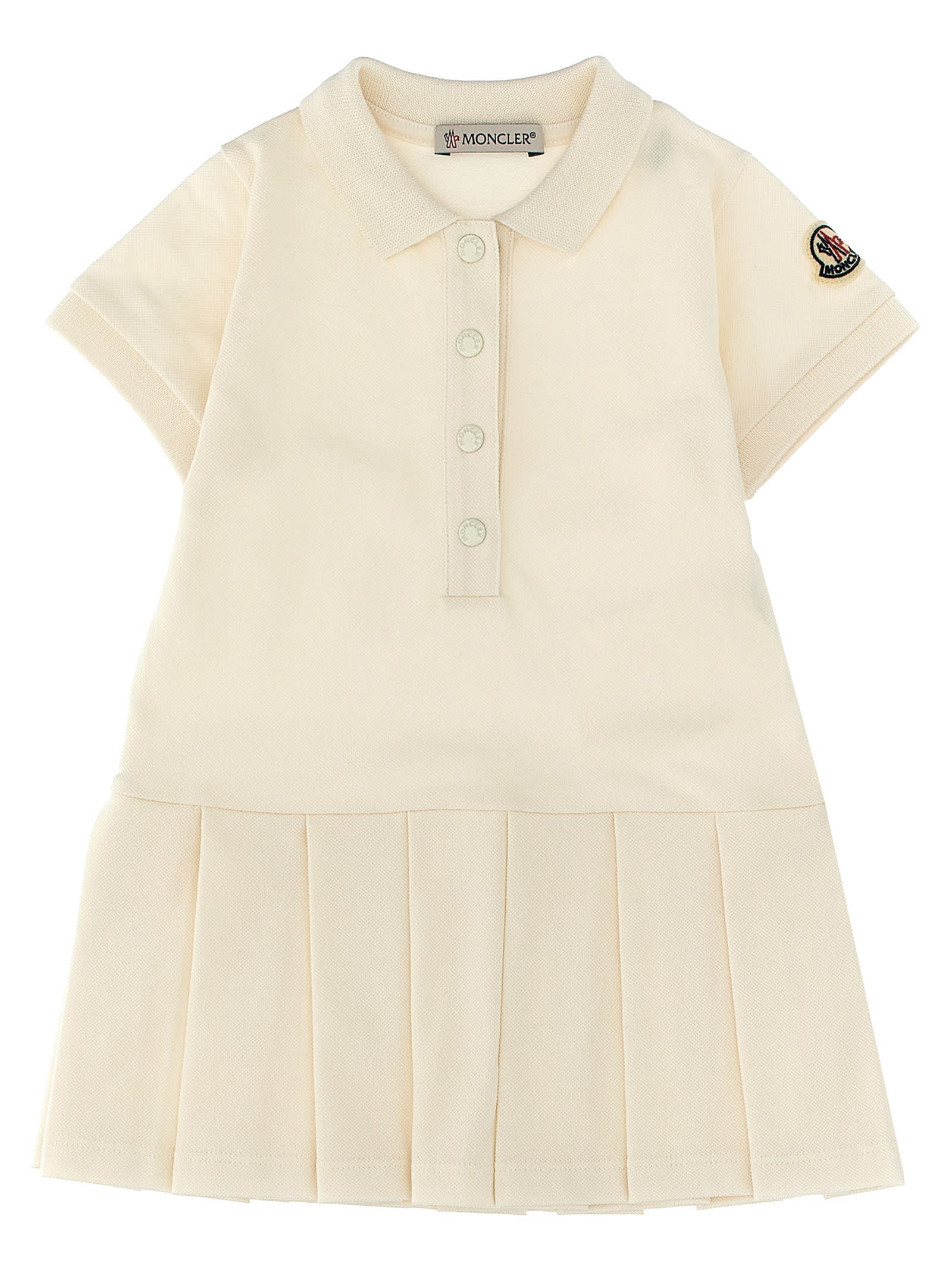 Moncler Babies' Polo Dress In White