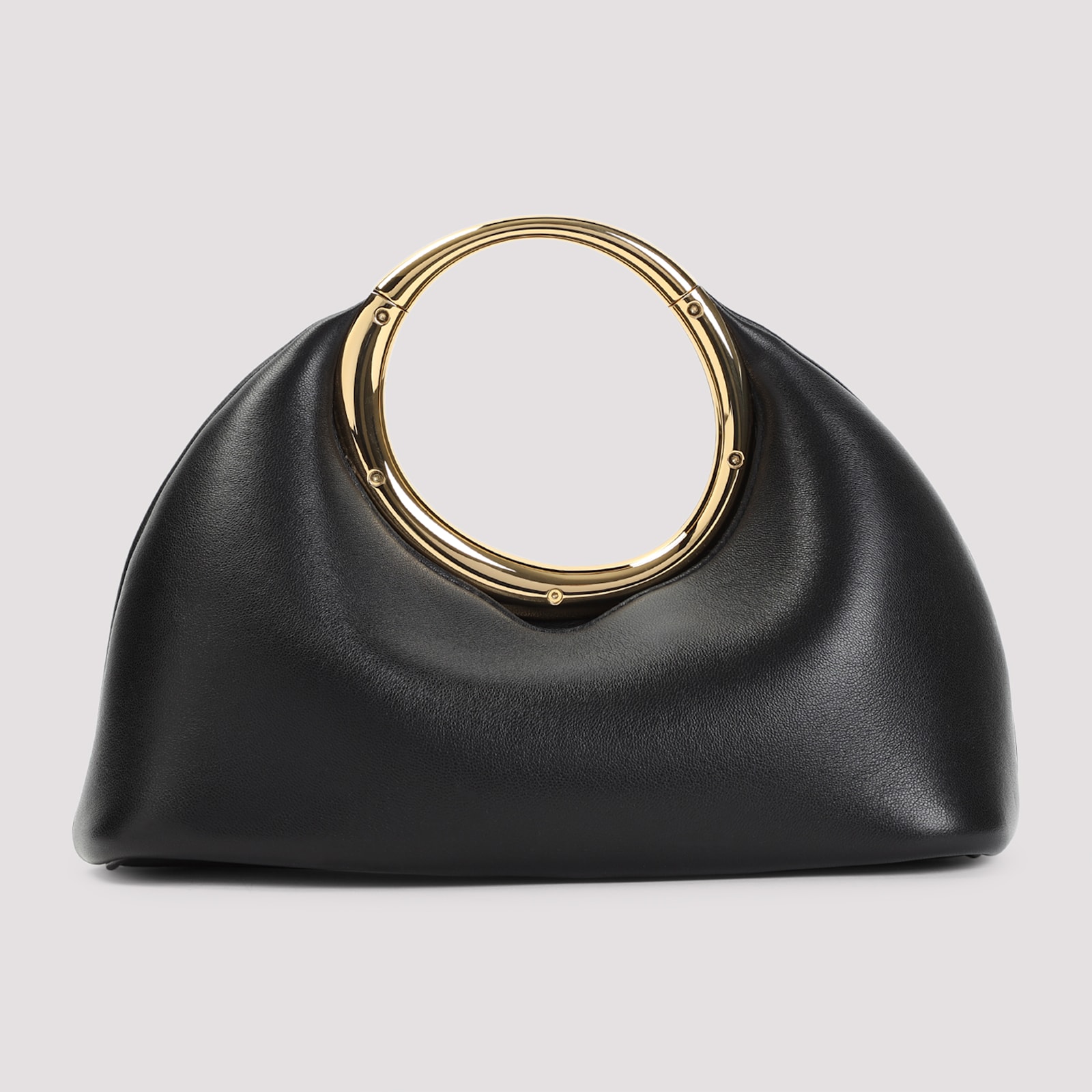 Jacquemus Small Calino Leather Top Handle Bag In Black