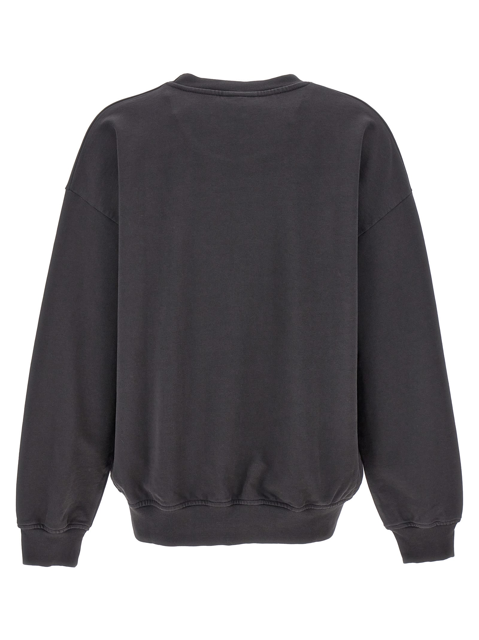 Shop Ganni Print Sweatshirt In Gray