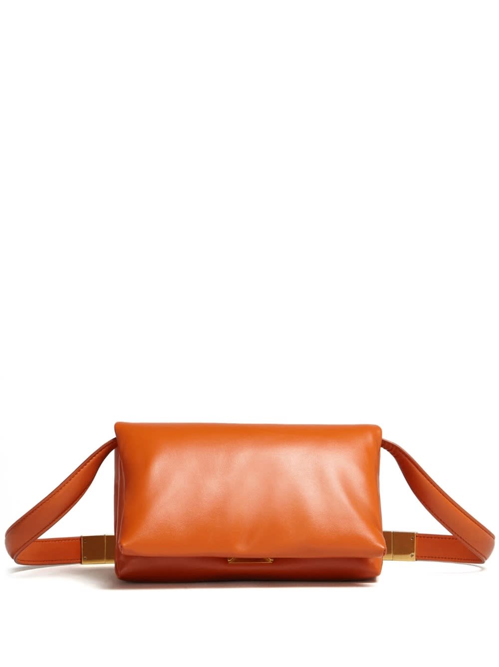 Small Prisma Bag In Orange Leather