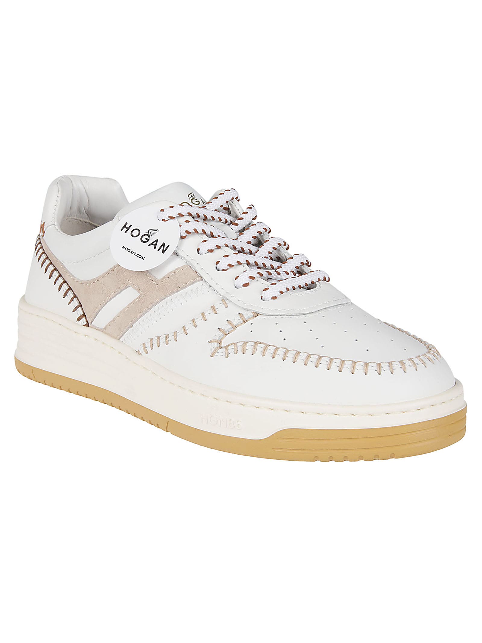 Shop Hogan H630 Sneakers In Xtd Bianco/zenzero
