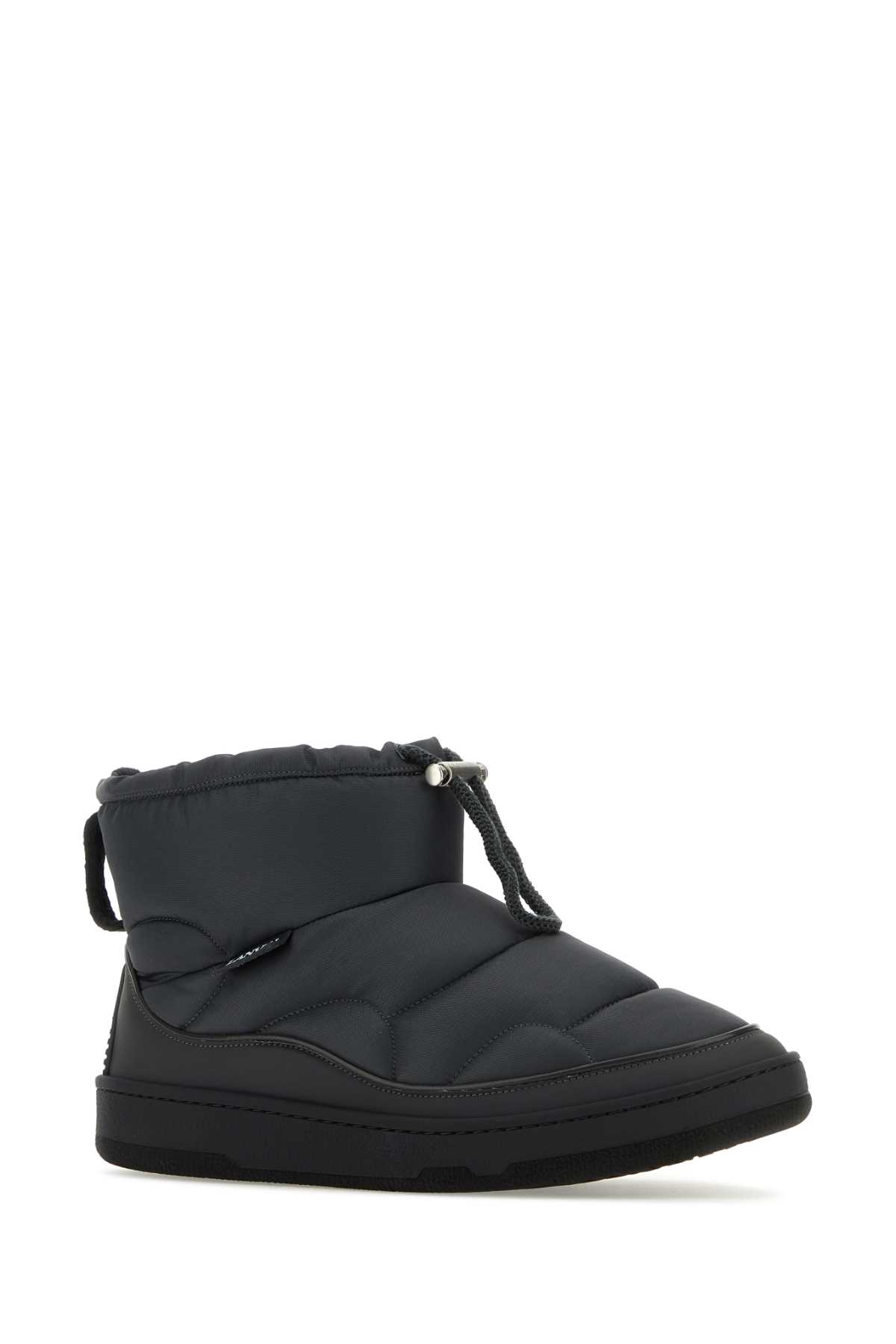 Shop Lanvin Graphite Fabric Curb Snow Ankle Boots In Loden