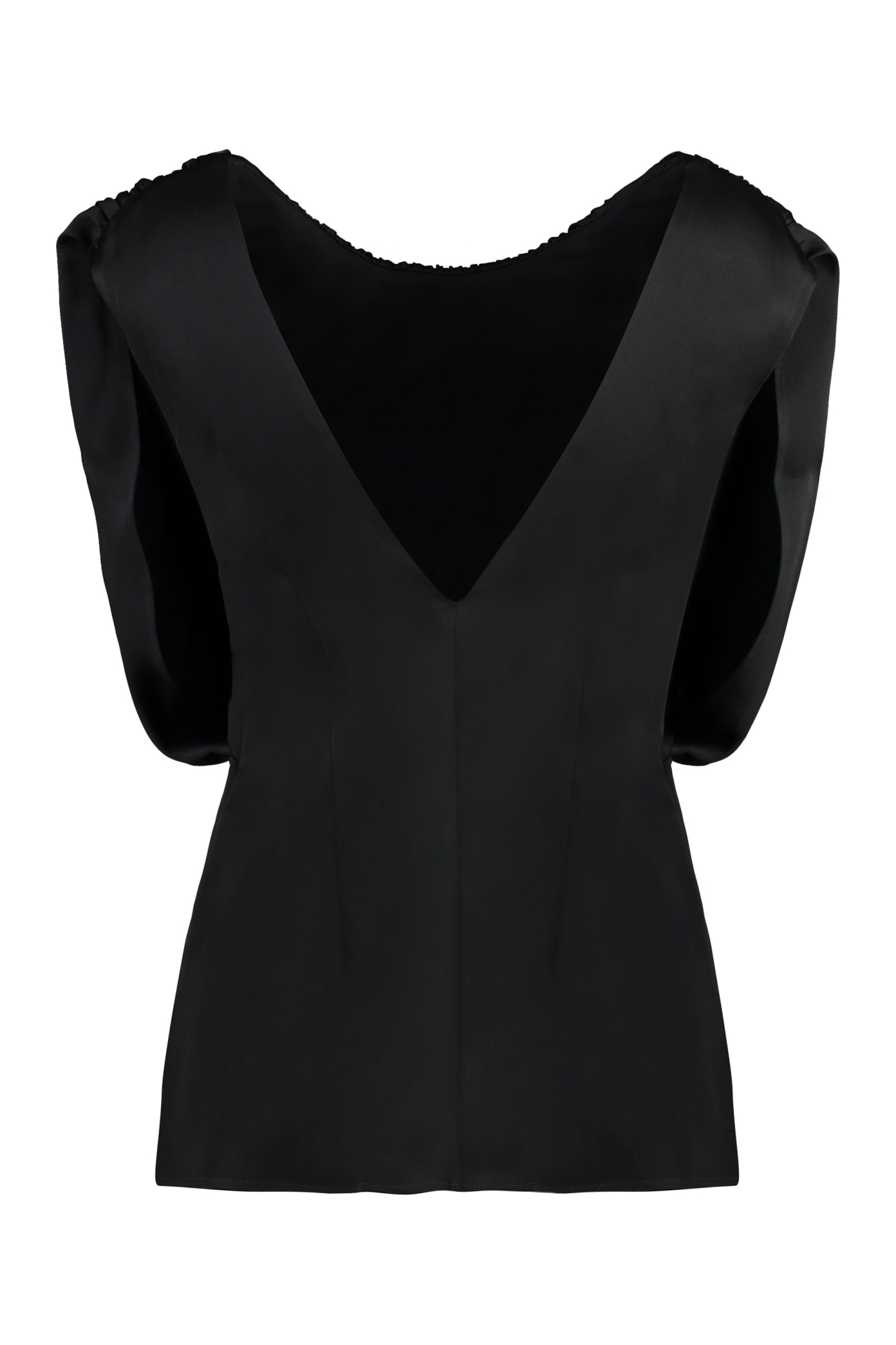 Shop Jil Sander Viscose Top In Black