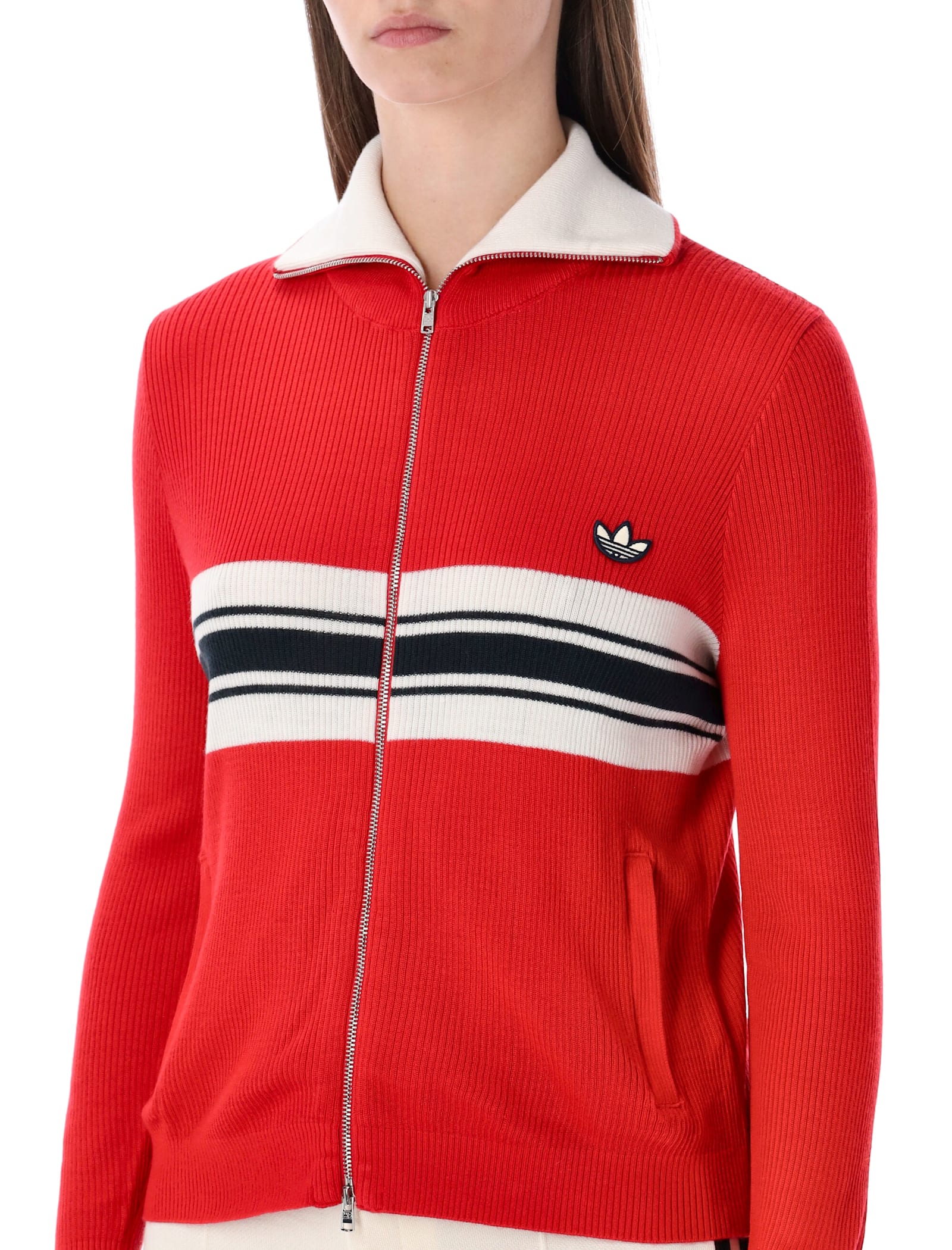 Adidas Originals Adidas X Wales Bonner Adidas X Wales Bonner Knitted Track Top In Red