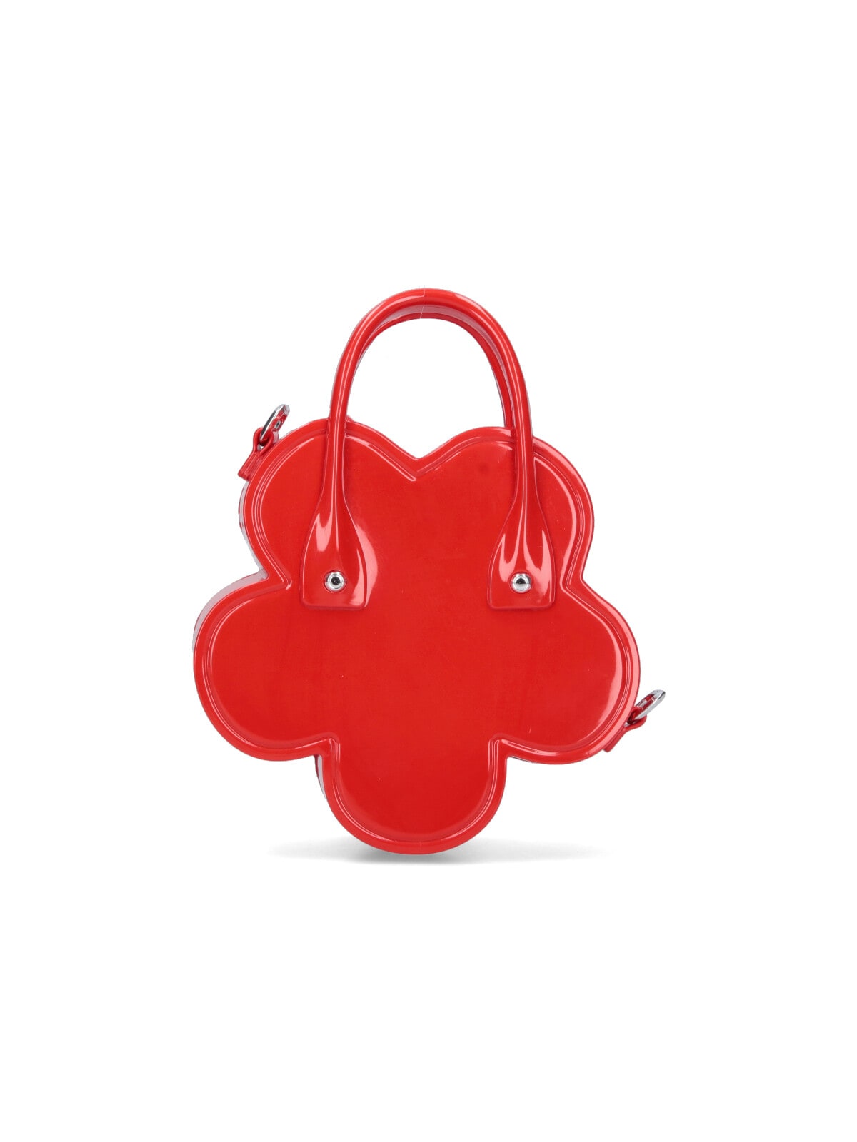 Comme Des Garçons Floral Shoulder Bag Detachable Strap In Red