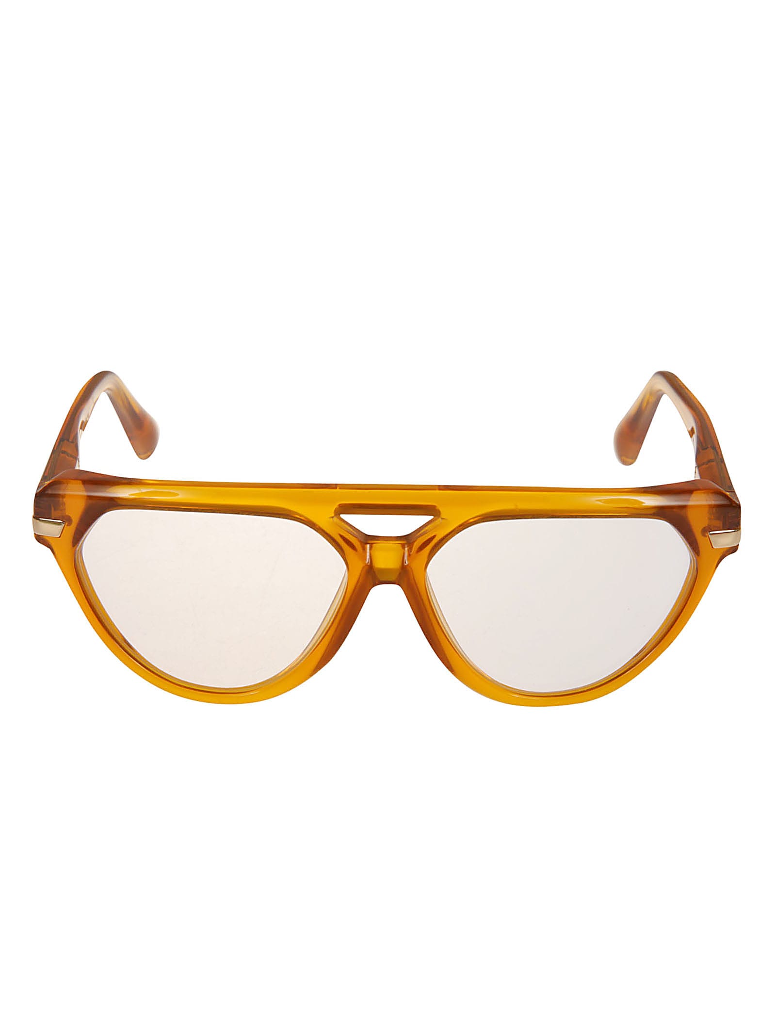 Cazal Cat Eye Transparent Glasses In Orange
