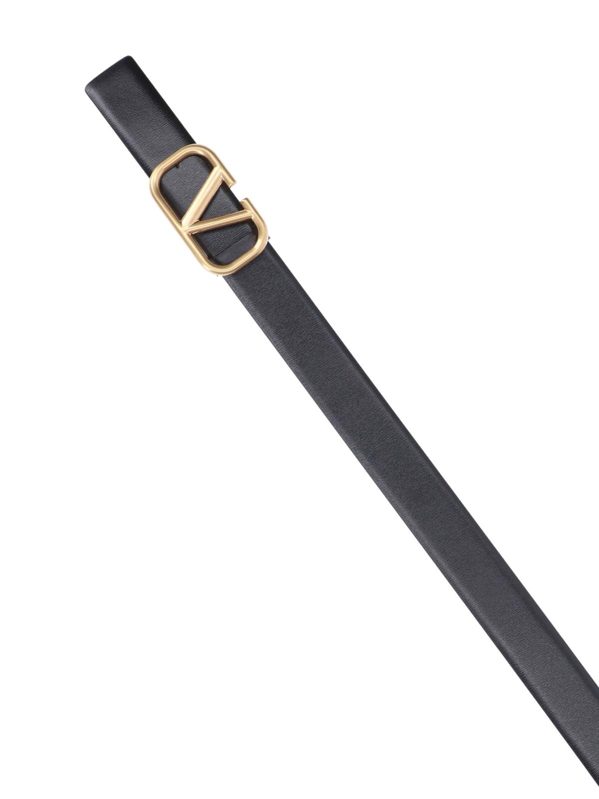 Shop Valentino Vlogo Belt In Black