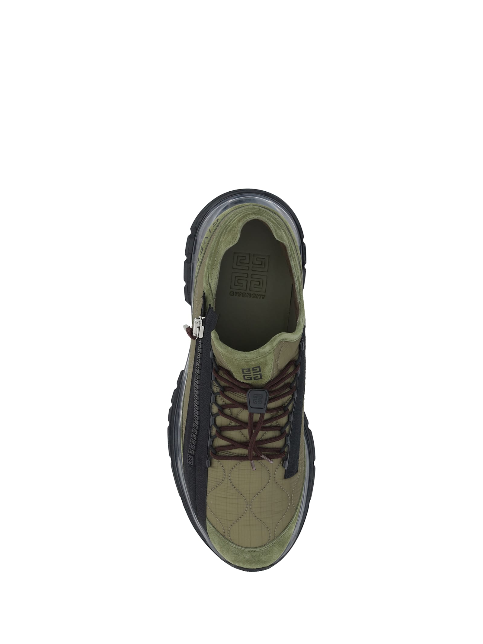 Shop Givenchy Spectre Runner Sneakers In Khaki/black