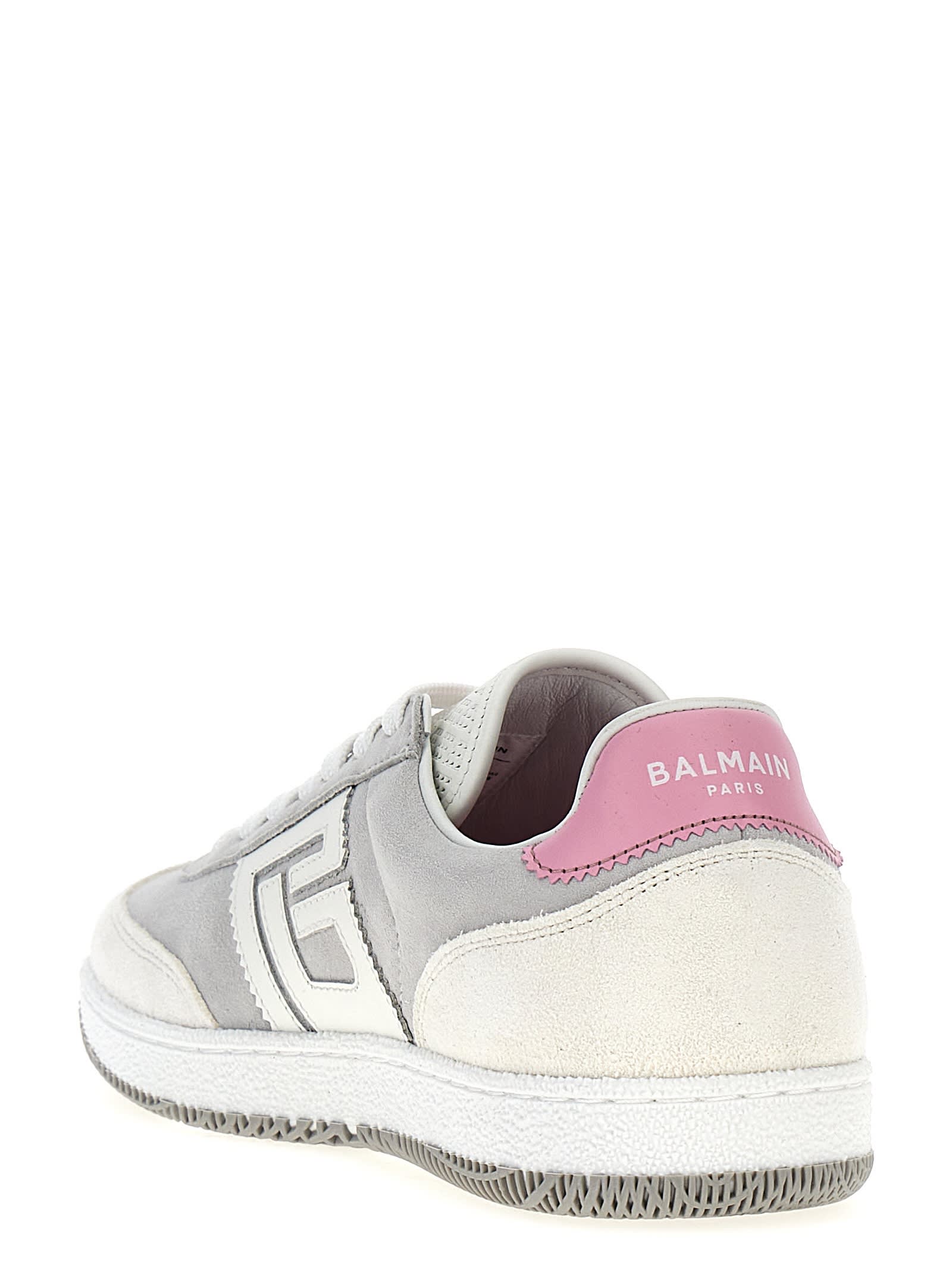 Shop Balmain Swan Sneakers In Pink