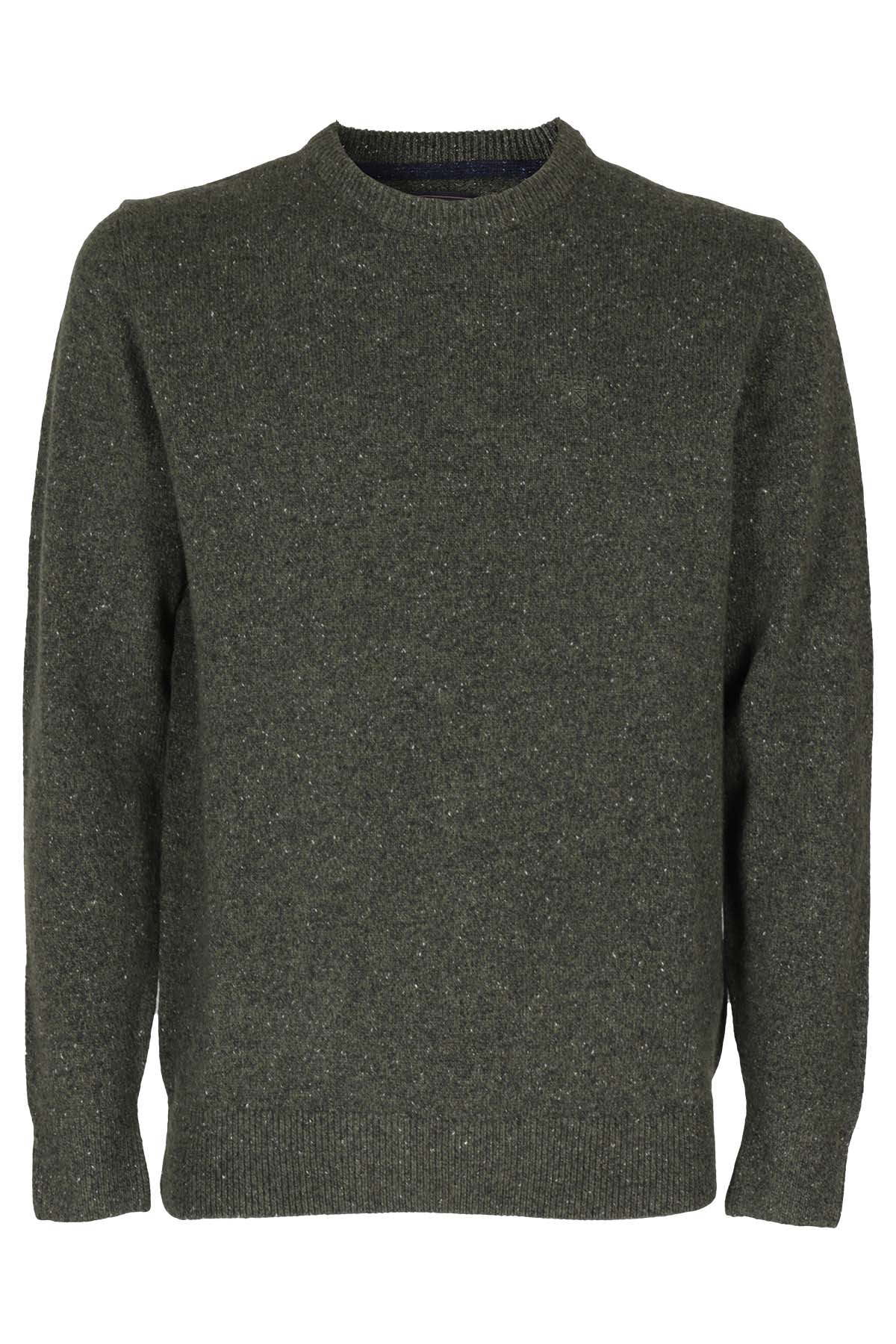 Barbour Essential Tisbury Sweater In Dk Seaweed