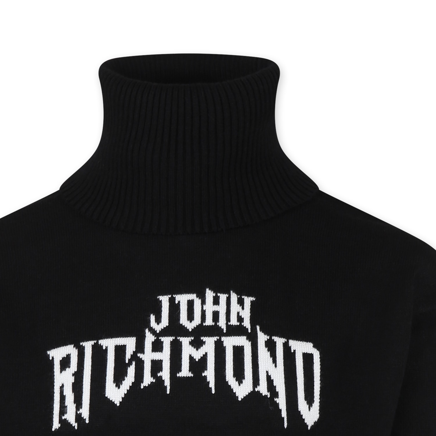 Richmond Black Turtleneck For Boy In Black