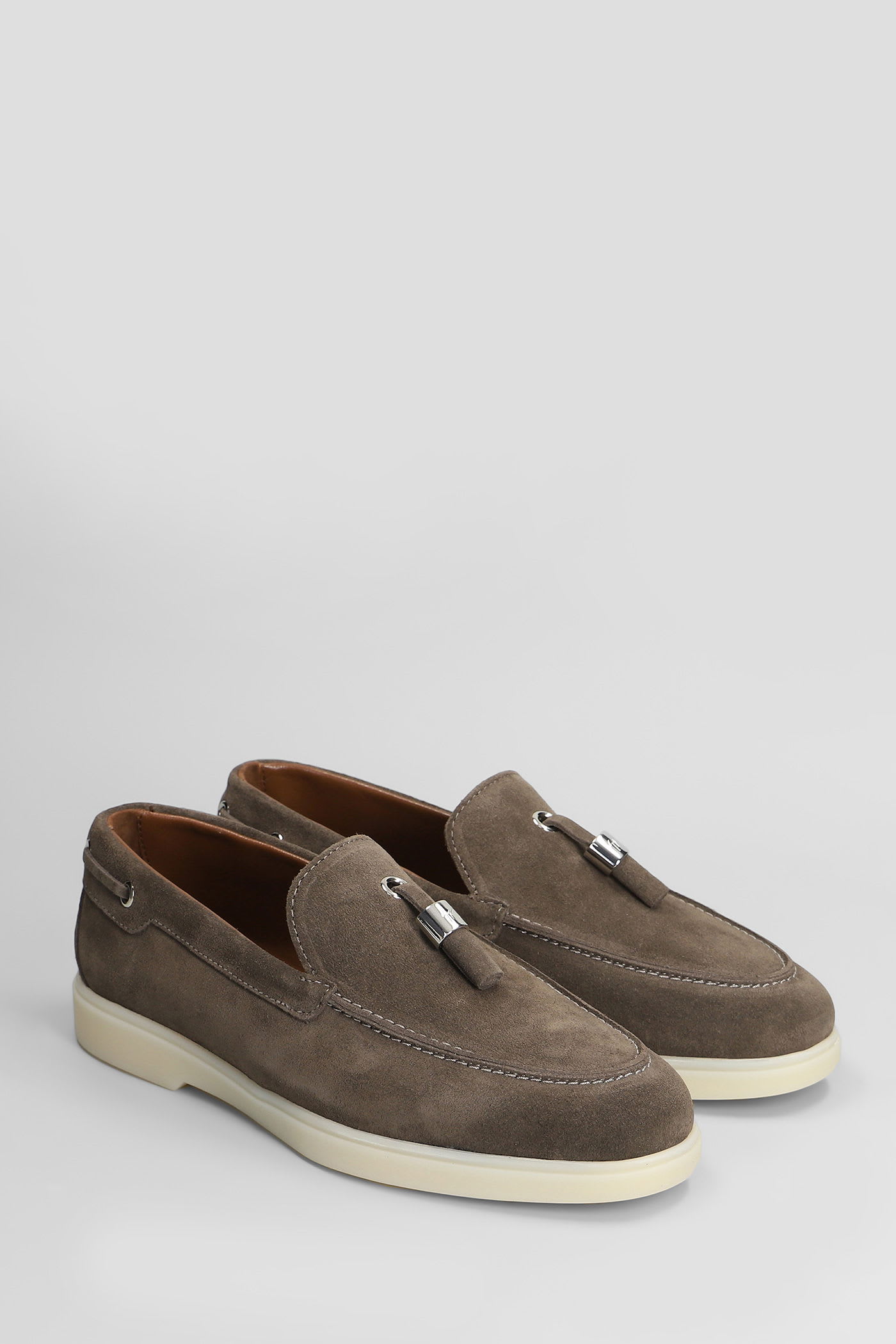 Giuseppe Zanotti The Maui Loafers In Beige Suede In Sand