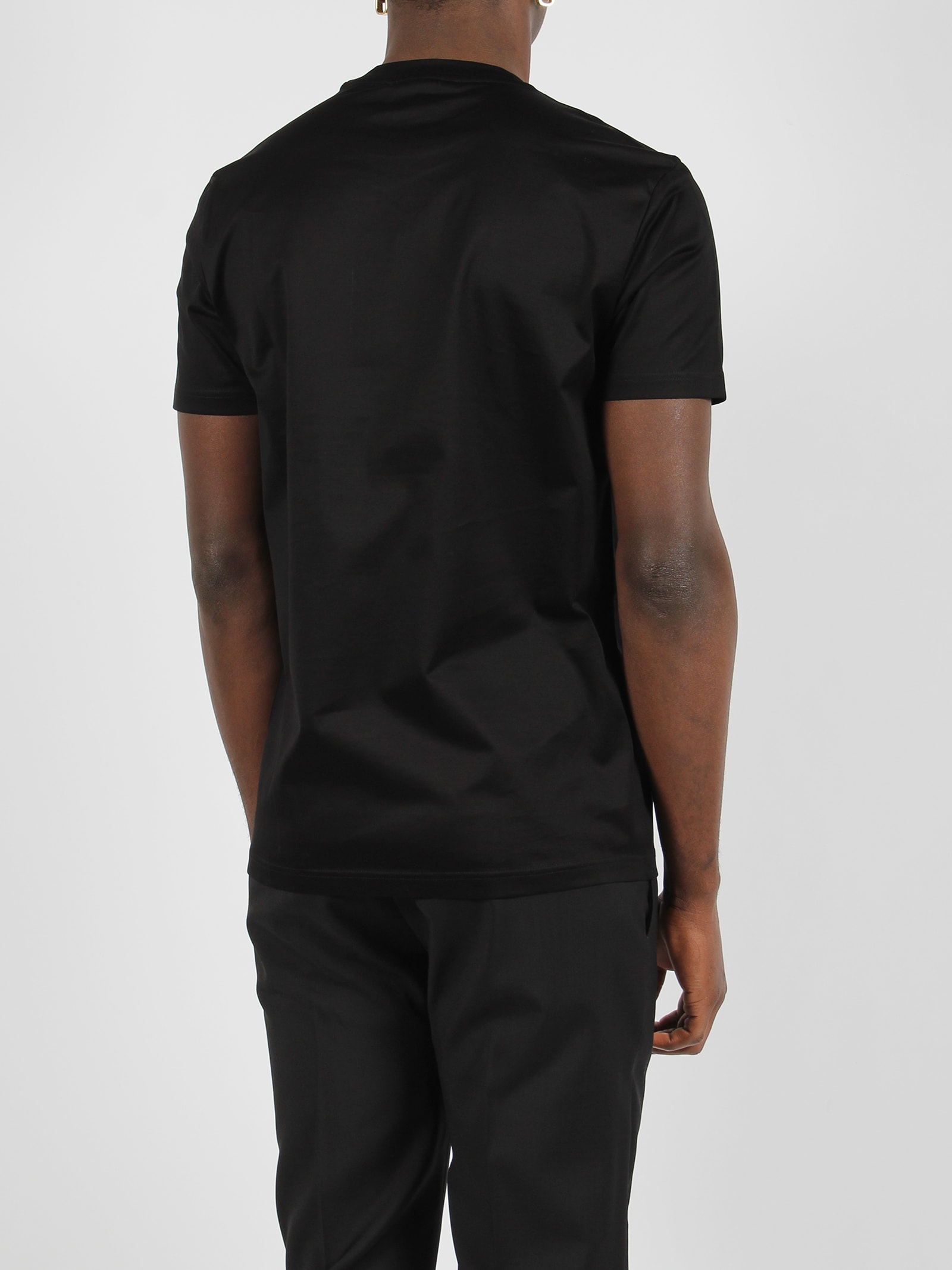 Shop Low Brand Jersey Cotton Slim T-shirt In Black