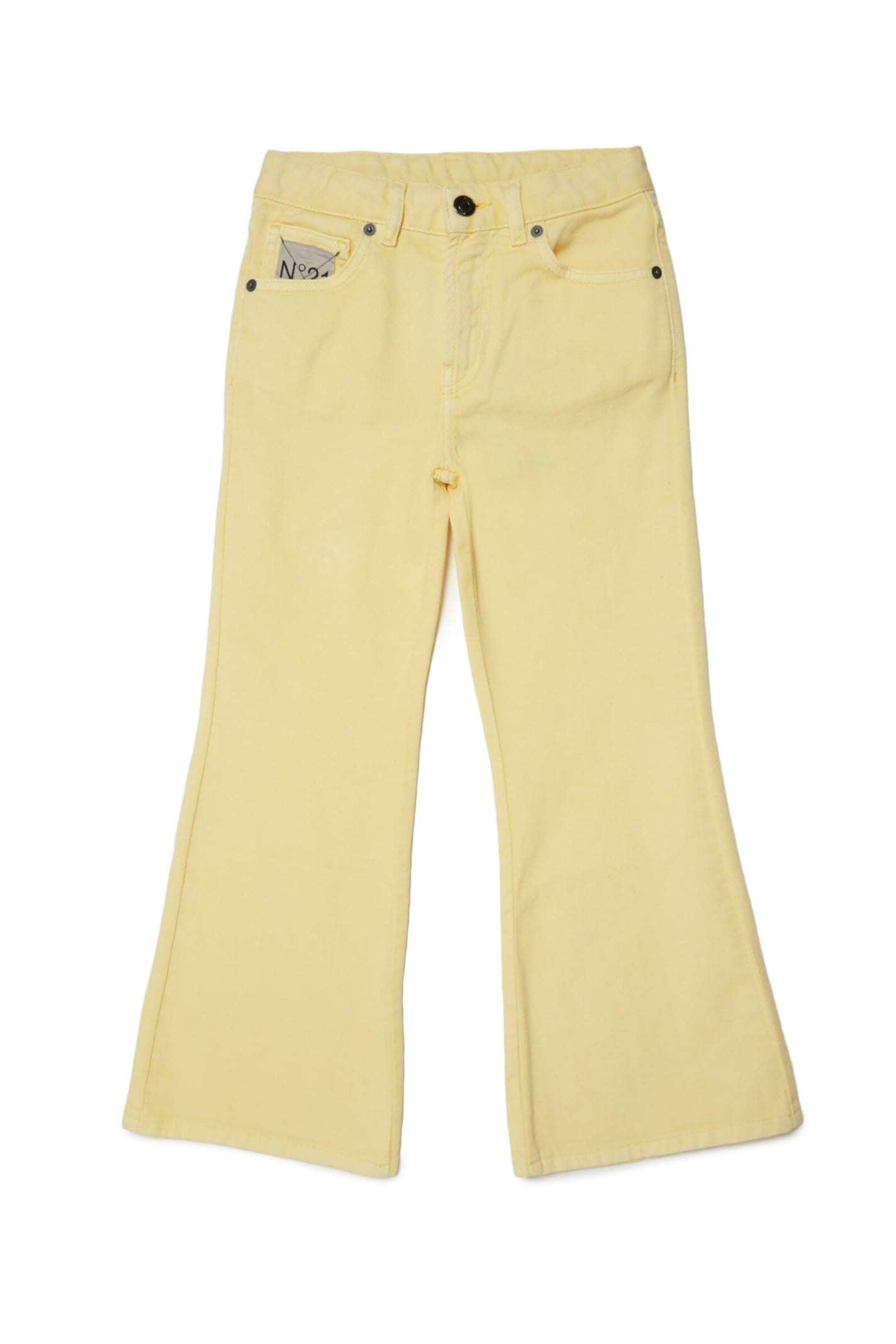 N°21 N21P162F TROUSERS N°21 YELLOW JEANS WITH VINTAGE EFFECT