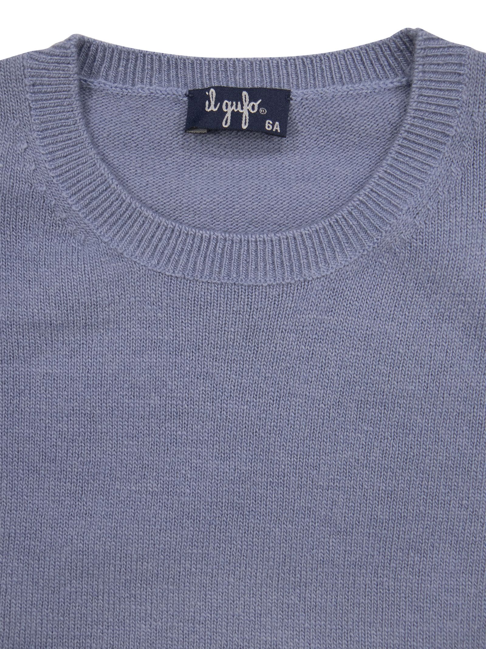 Shop Il Gufo Crew Neck Sweater In Wool In Blueberry