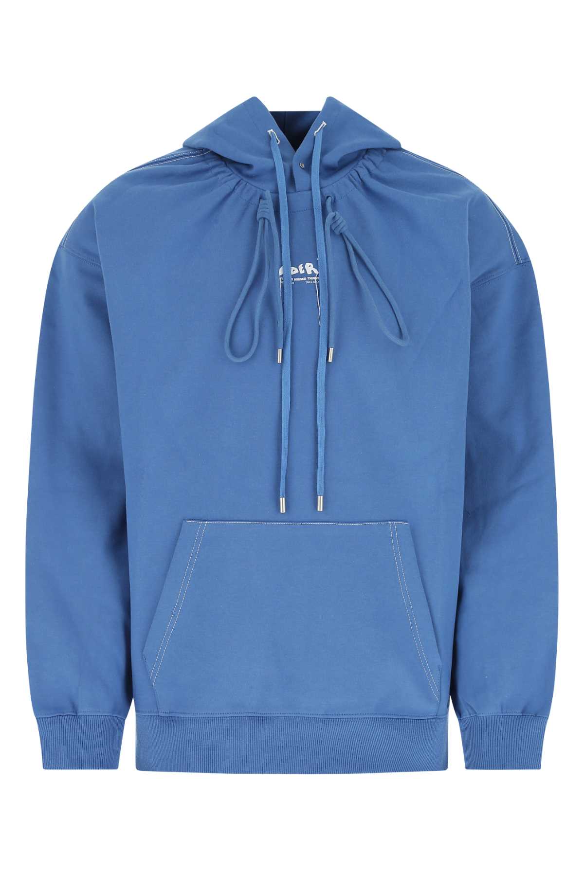 Cerulean Blue Cotton Blend Sweatshirt