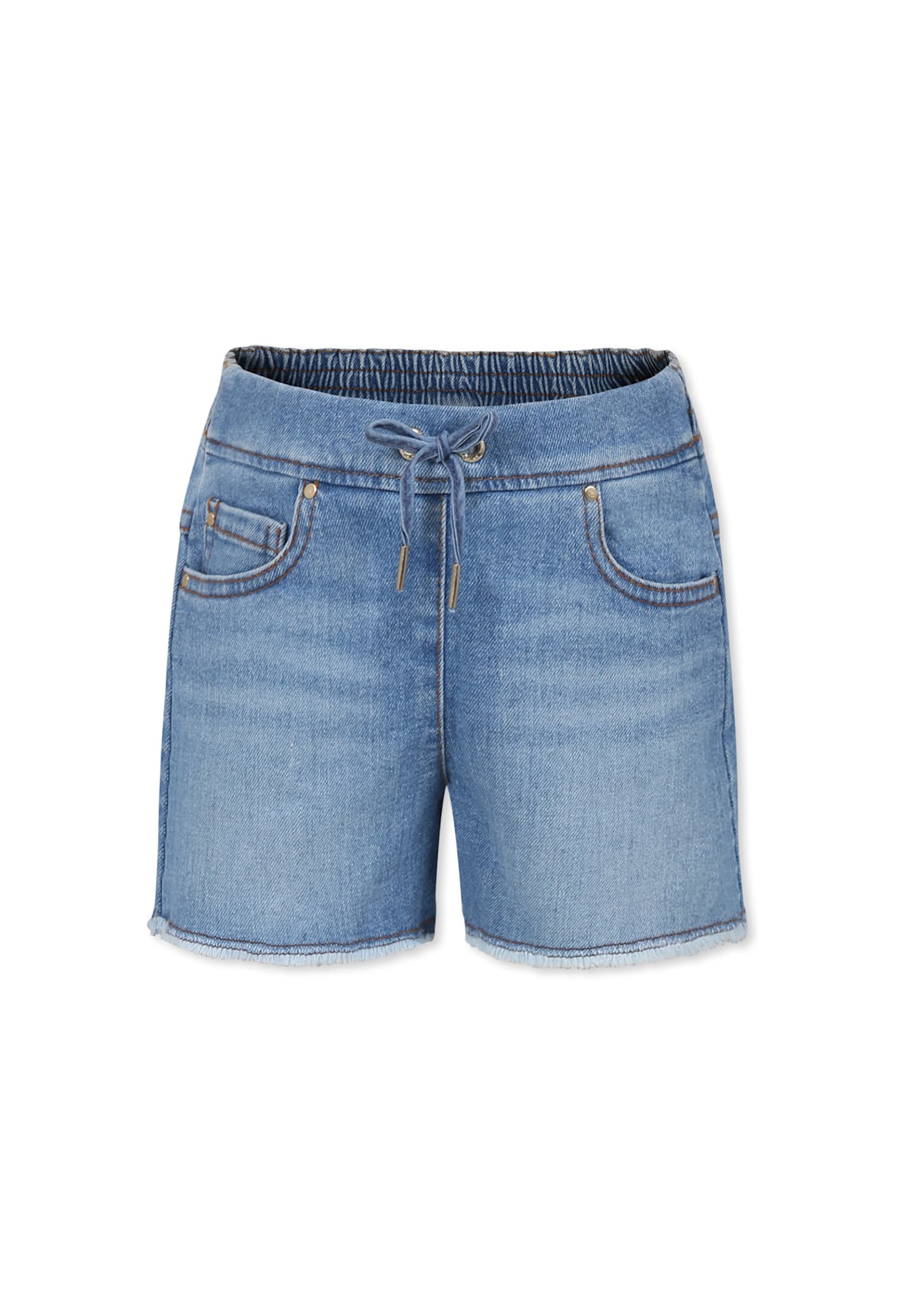 CHLOÉ DENIM SHORTS FOR GIRL WITH LOGO