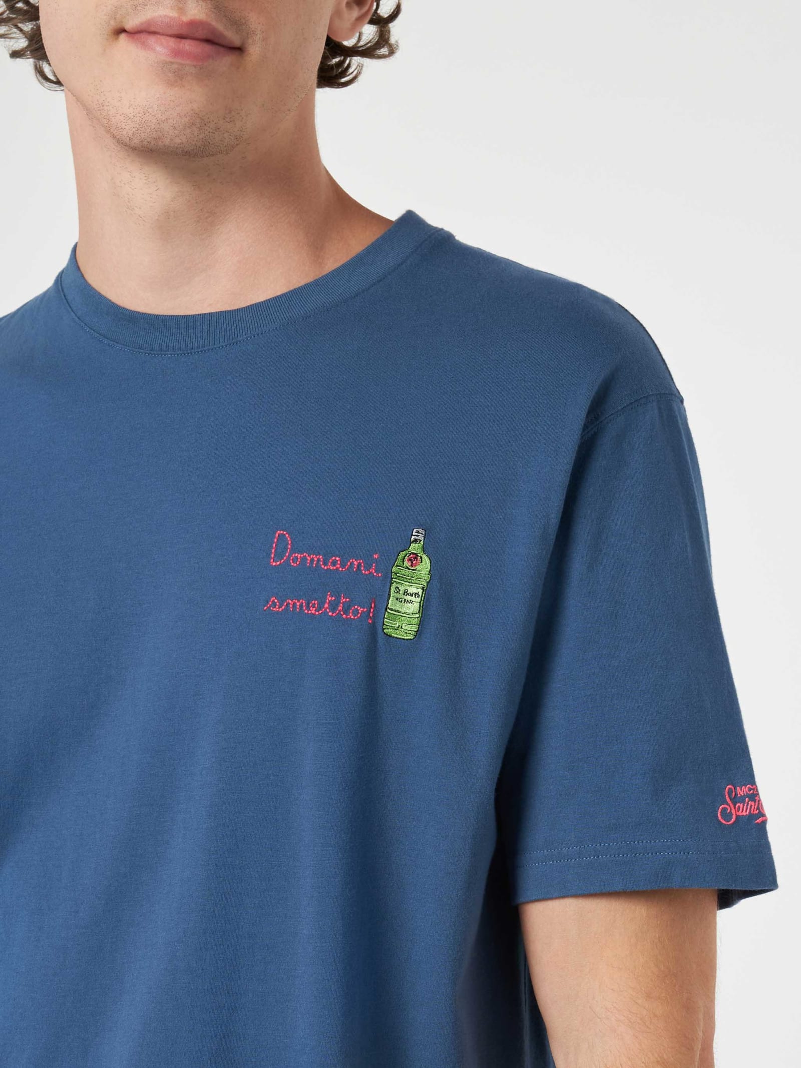 Mc2 Saint Barth T-shirt Men Color Blue 1 In Blue