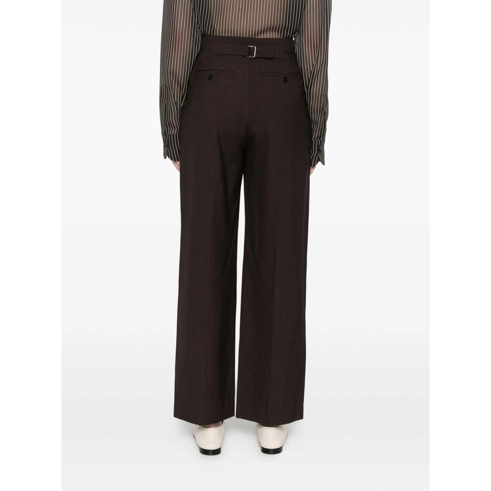 Low Classic Straight-leg Casual Pants In Brown