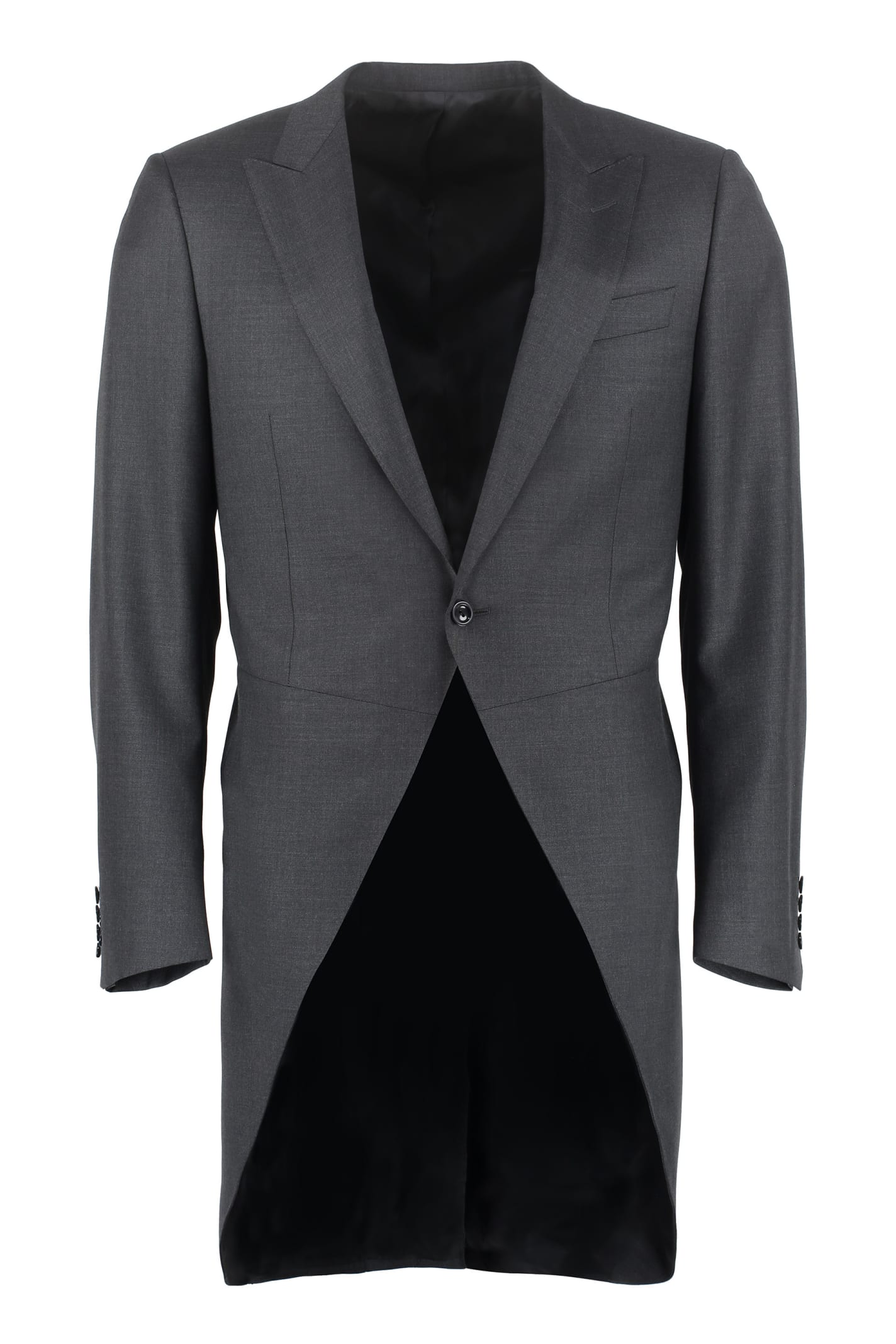 Canali Wool Tailored Jacket In Grey | ModeSens