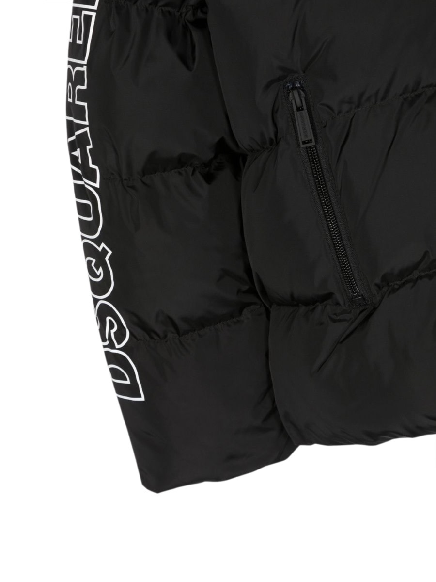 Shop Dsquared2 Down Jacket With Hood In Black