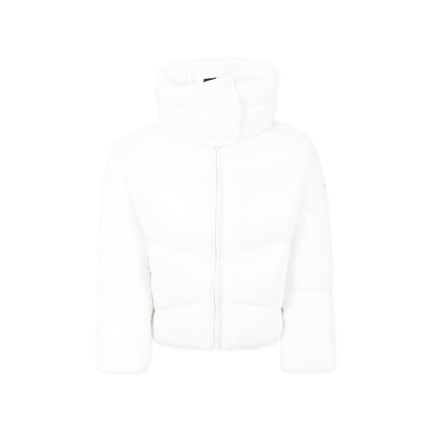 Save The Duck White Down Jacket For Girl With Logo In White