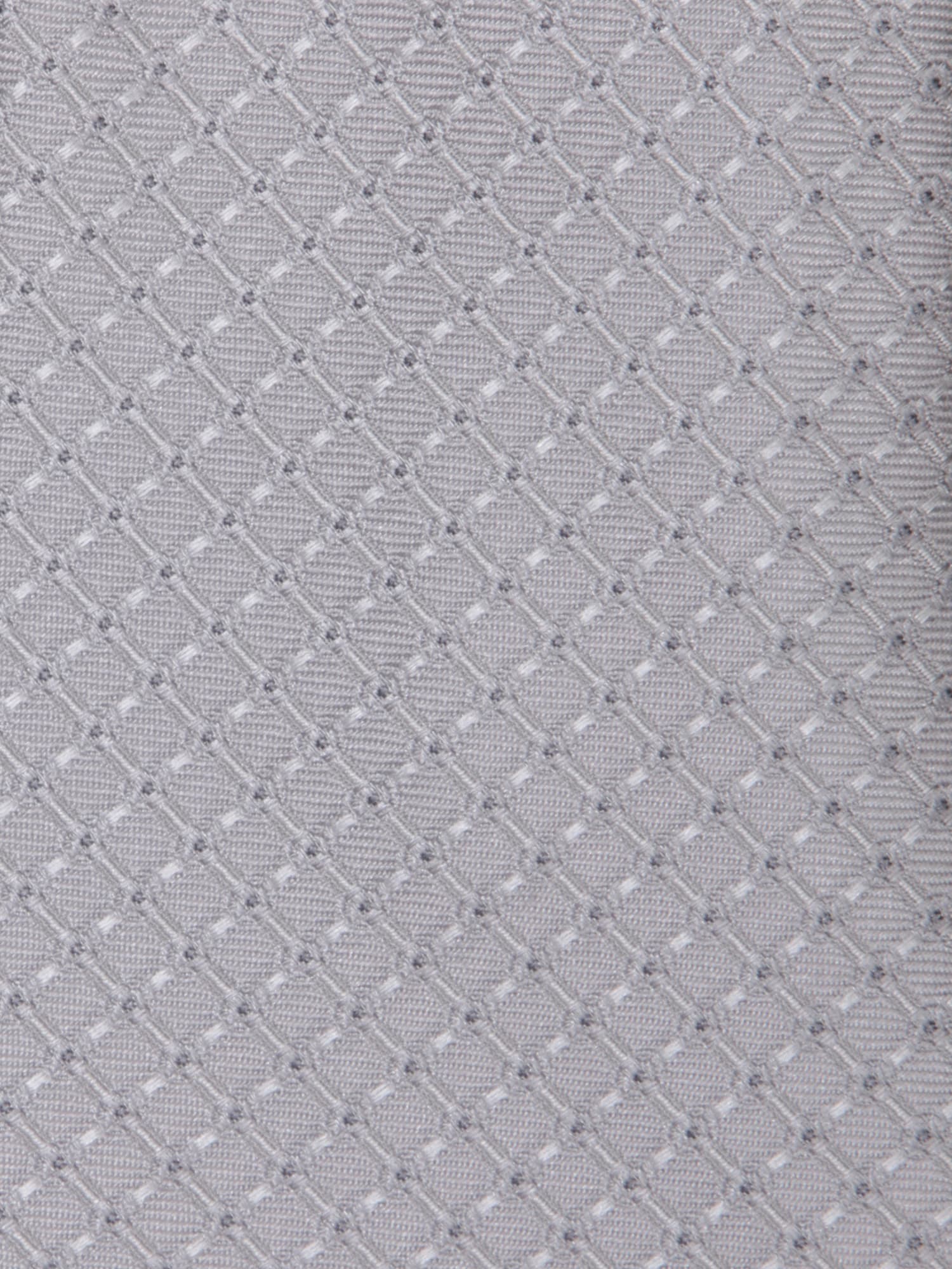 Shop Canali Micropattern Rhombuses Grey Tie In White