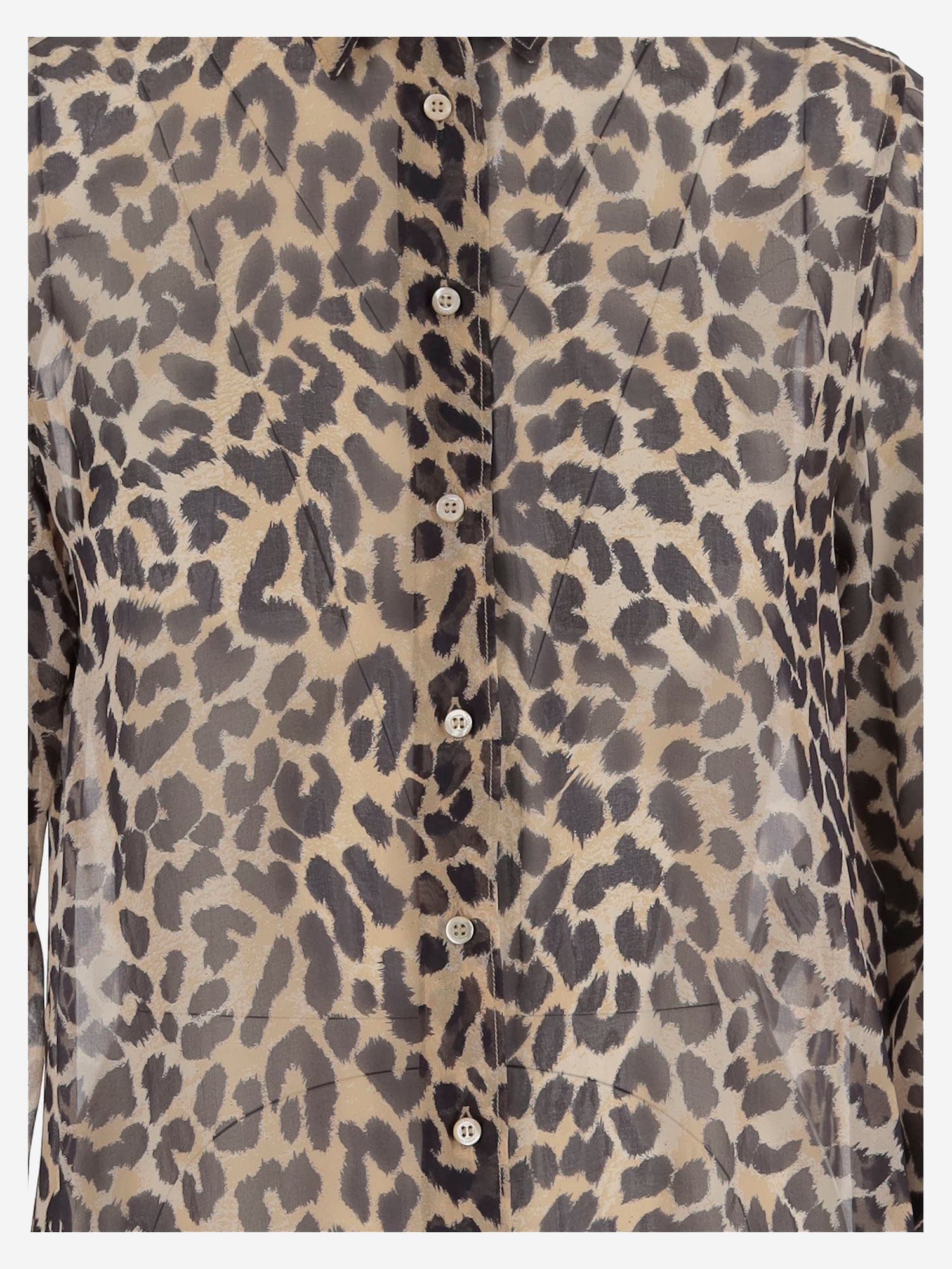 Aspesi Leopard-print Button-front Shirt In Multi