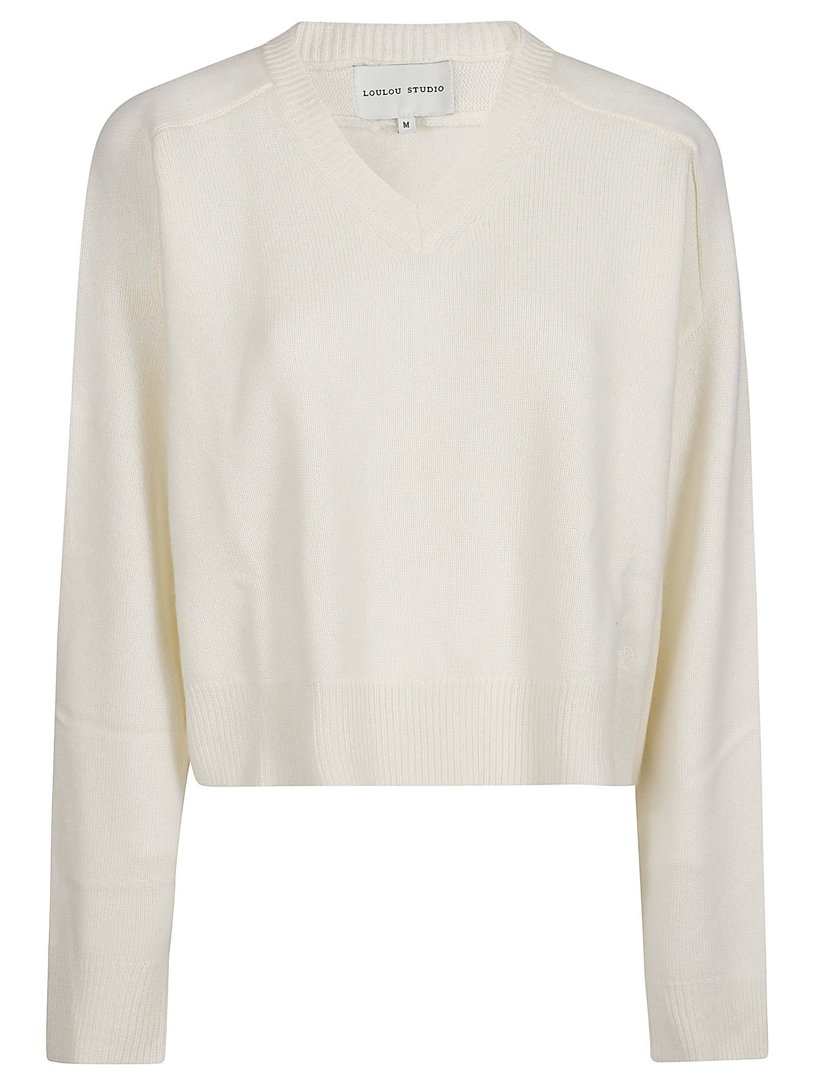 Shop Loulou Studio Anzor V Neck Sweater In Ivory