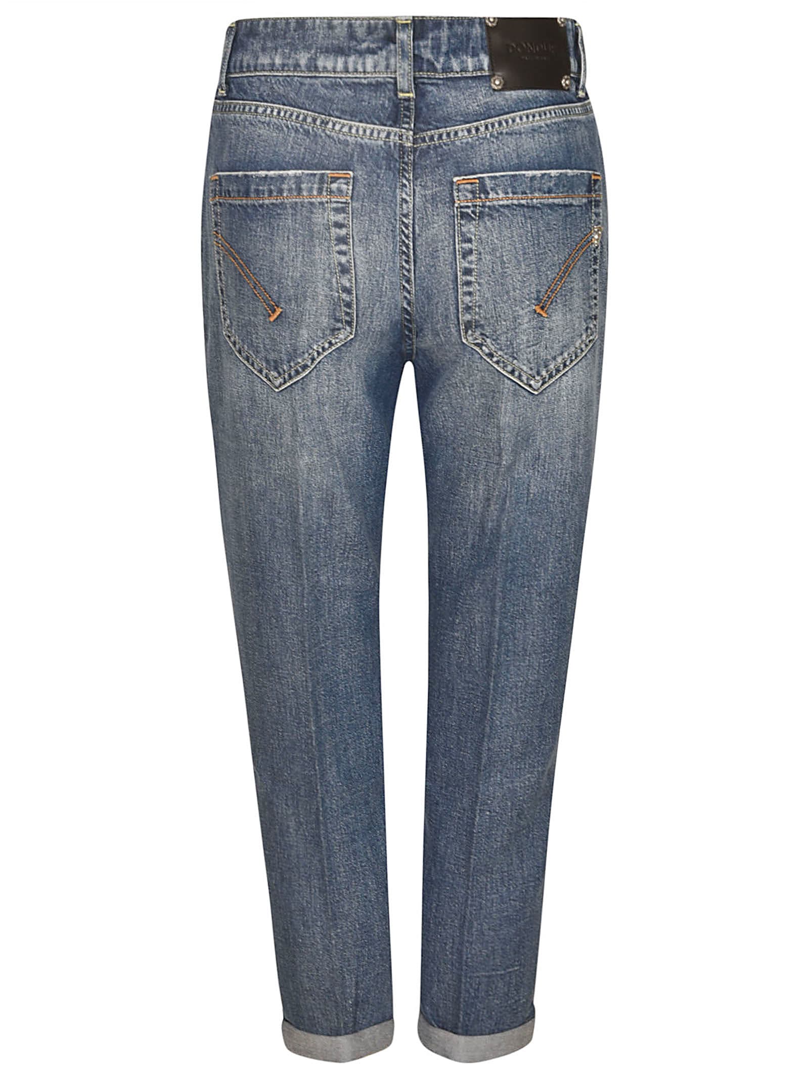 Shop Dondup Buttoned Cropped Jeans
