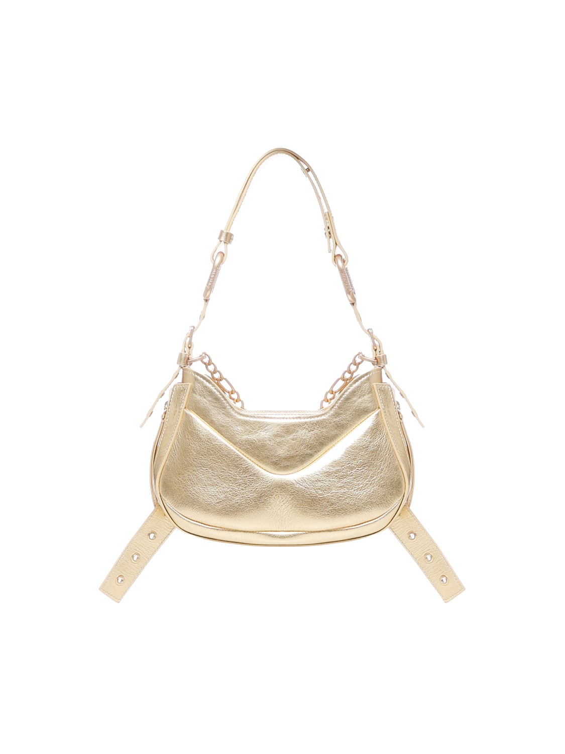 Biasia Shoulder Bag In Cowskin In Golden