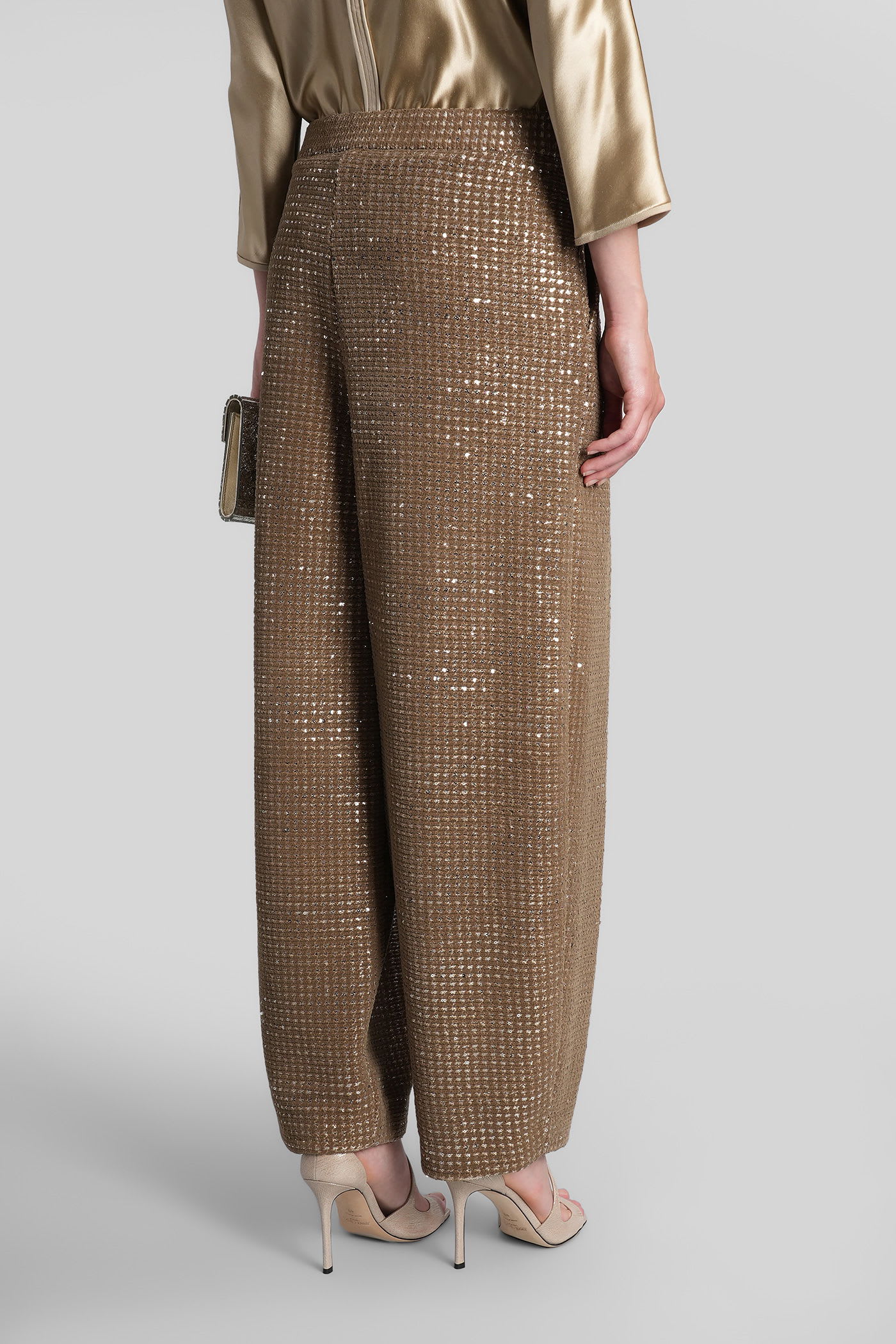 Giorgio Armani Pants In Beige Polyester In Brown