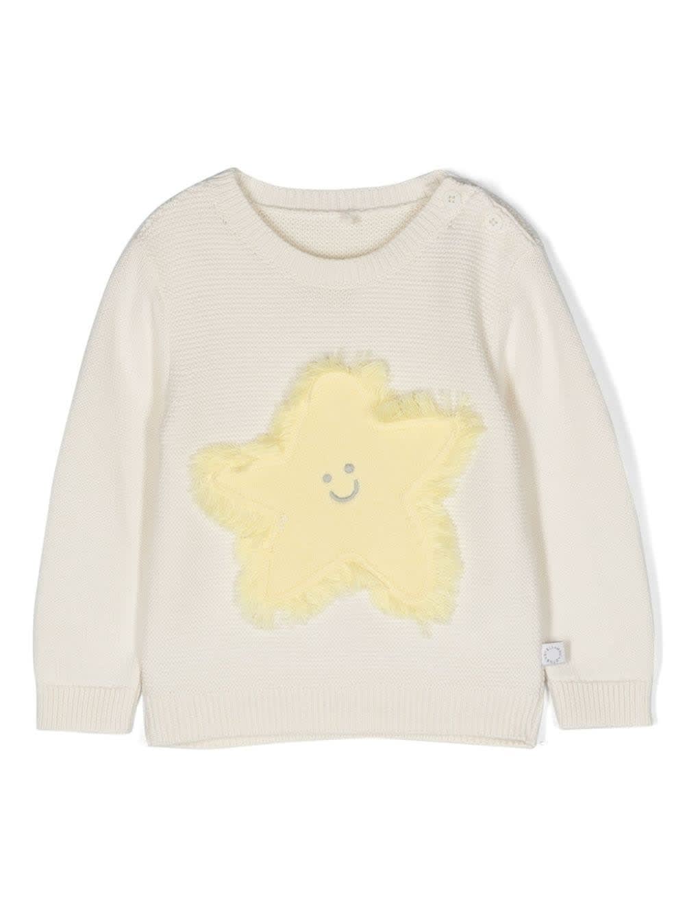Shop Stella Mccartney Sweater With Star In White