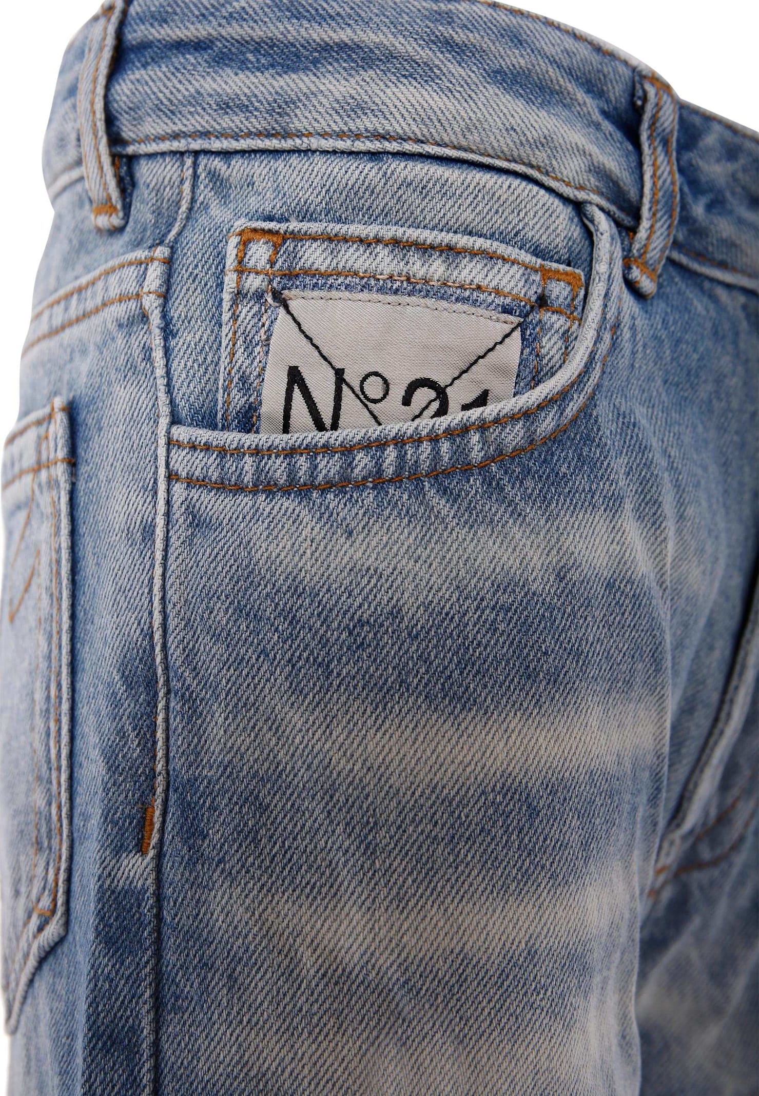 N°21 Dnim Jeans For Girl With Logo In Blue