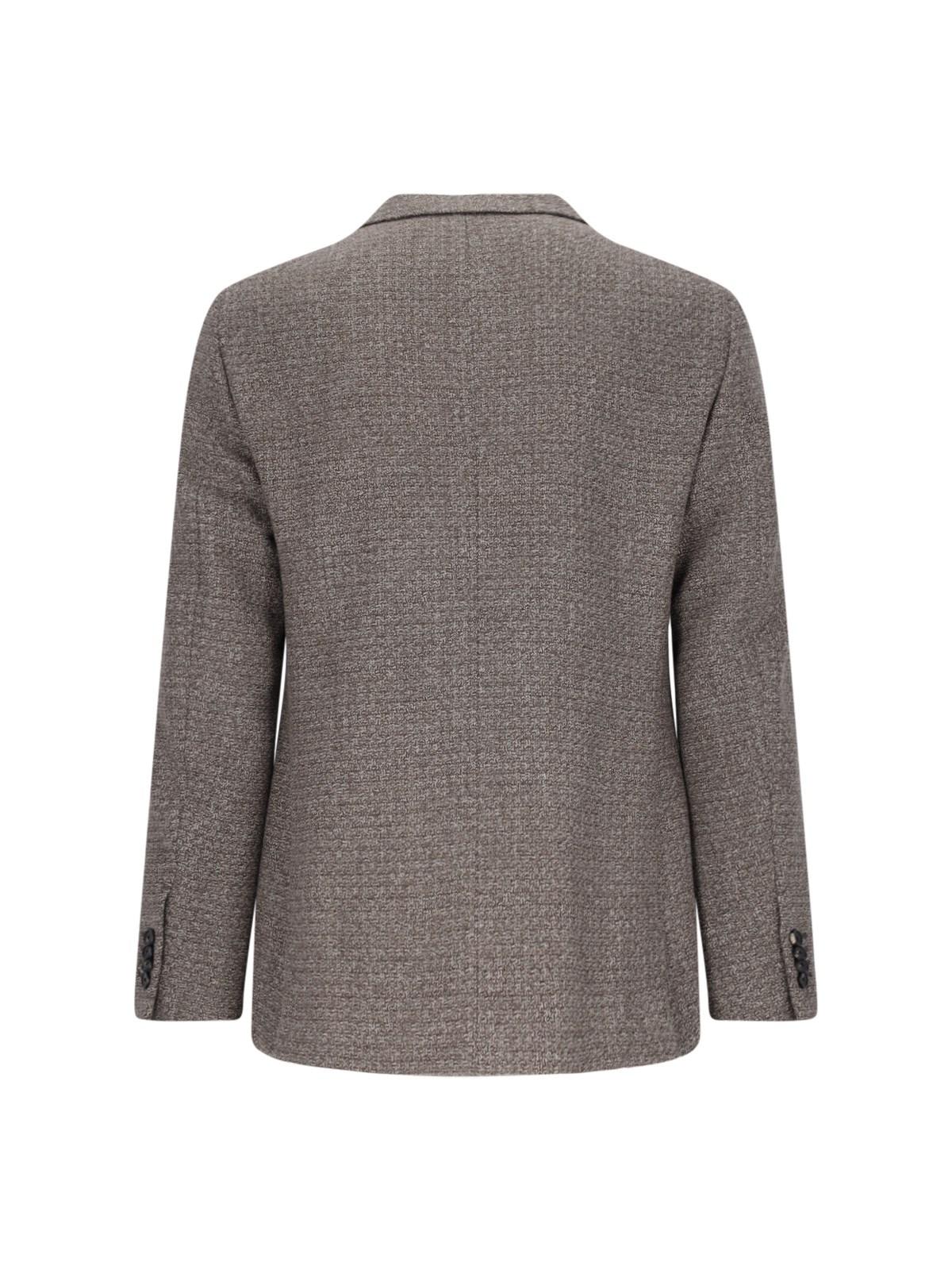 Shop Loro Piana Single-breasted Virgin Wool Blazer In Natural Dark Brown