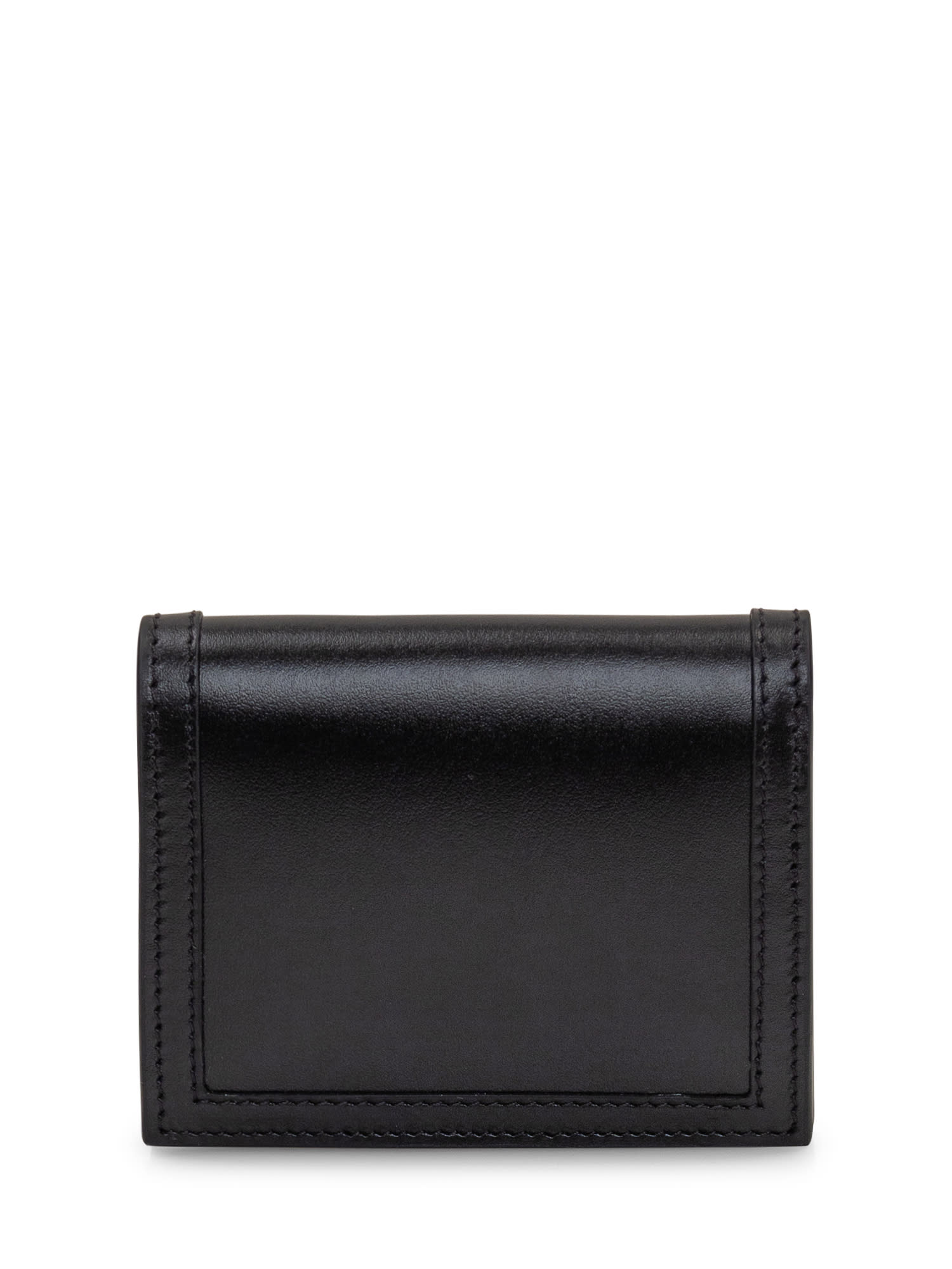 Shop Versace Greca Goddess Wallet In Nero-oro