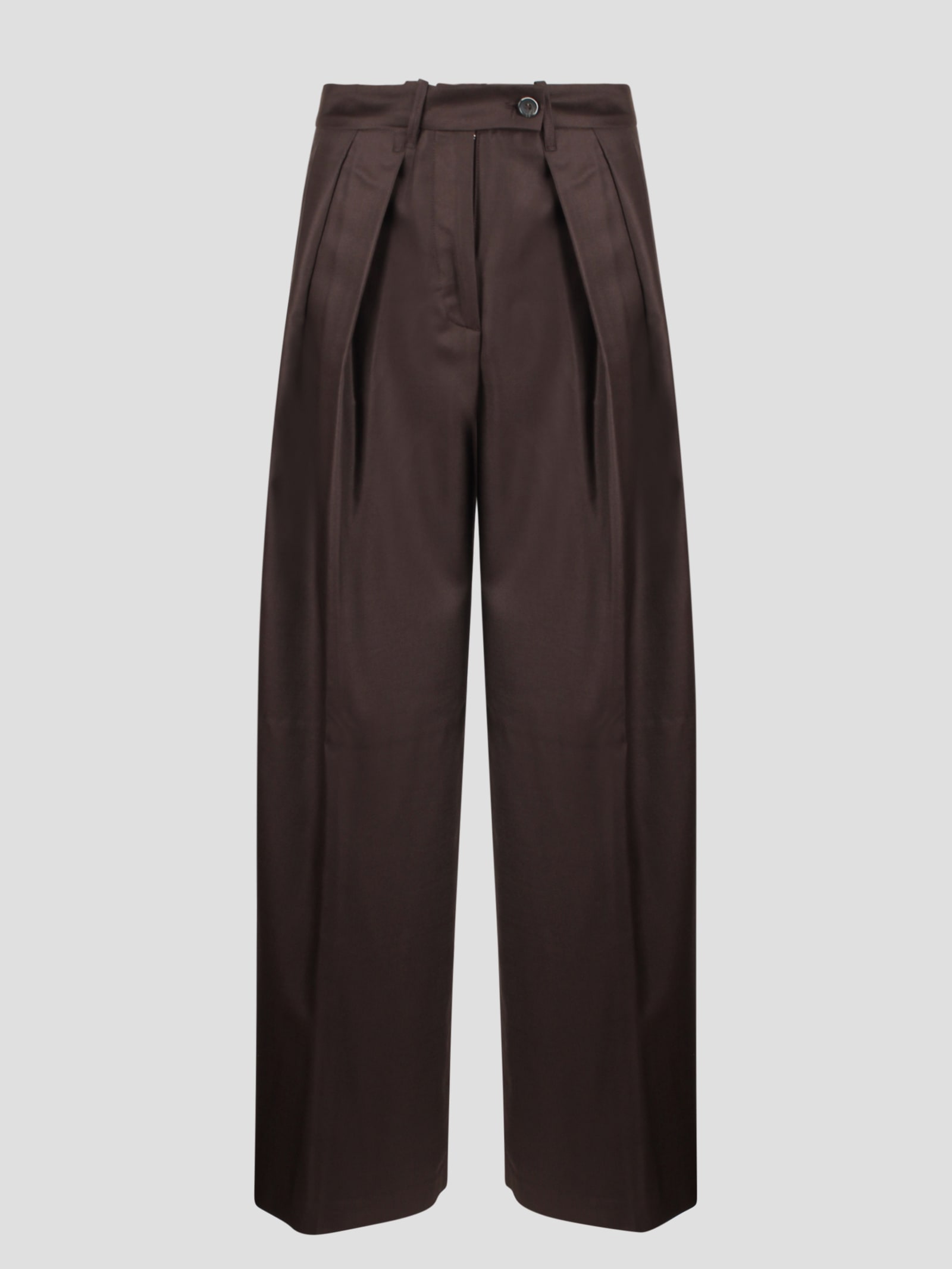 Shop Nine In The Morning Sandra Palazzo Trousers In Brown