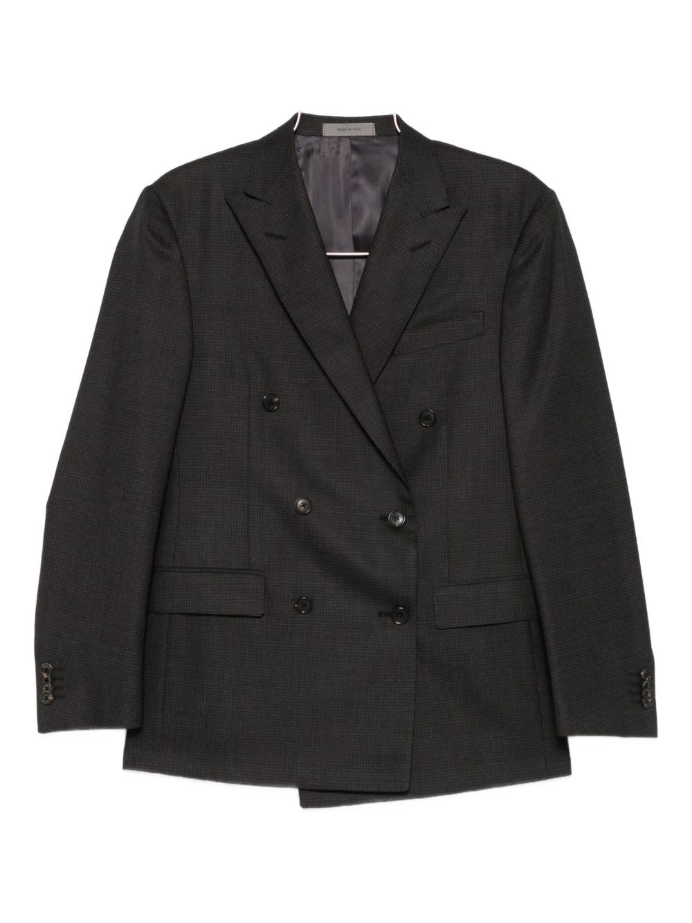 Corneliani Double-breasted Blazer In Black