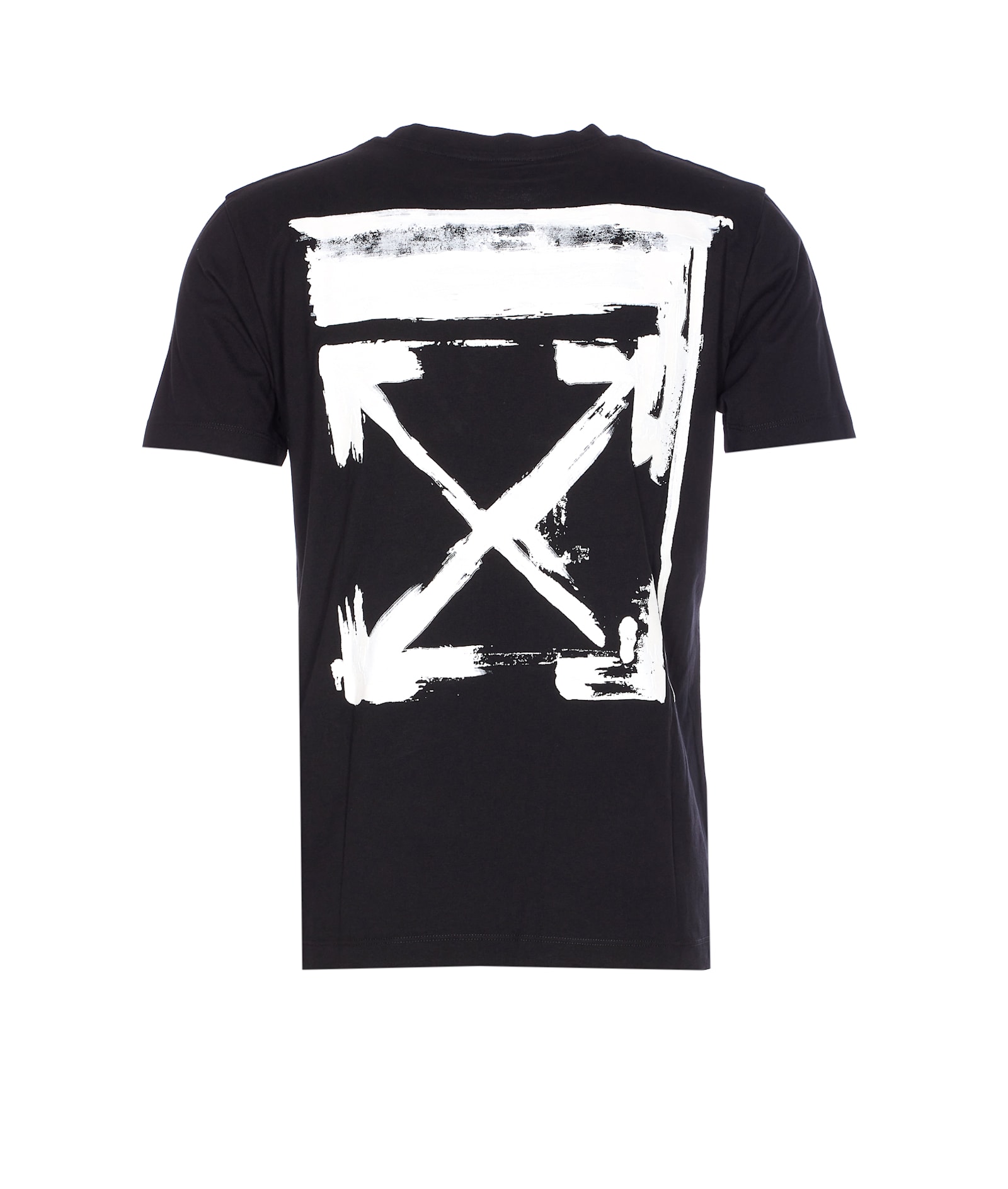 Off-white Arrow Print Crewneck Short Sleeve T-shirt In Black