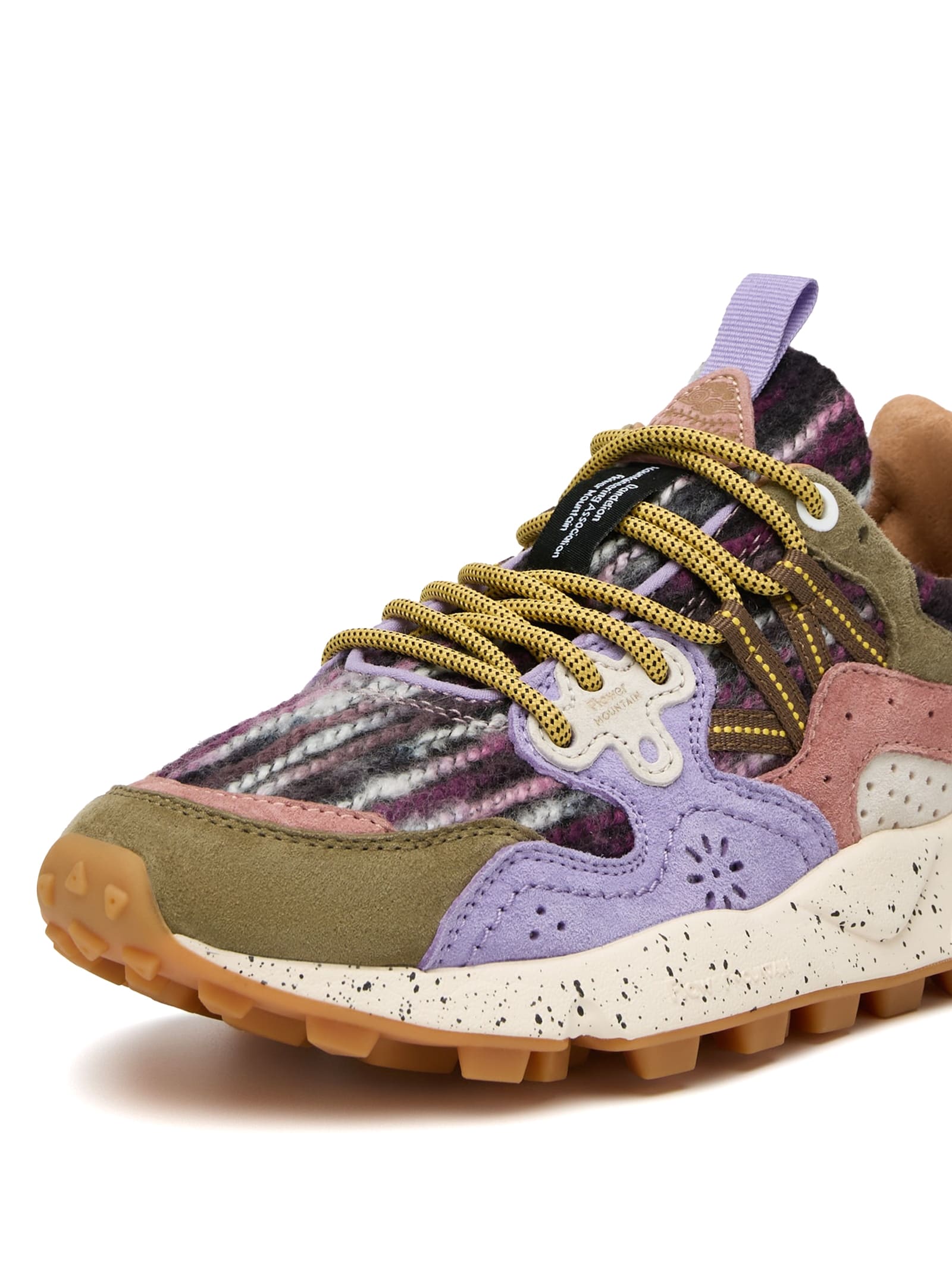 FLOWER MOUNTAIN YAMANO 3 BROWN PURPLE SNEAKERS 