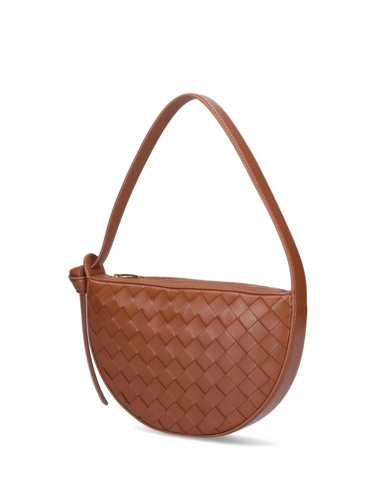 Shop Bottega Veneta Intrecciato Shoulder Bag In Brown