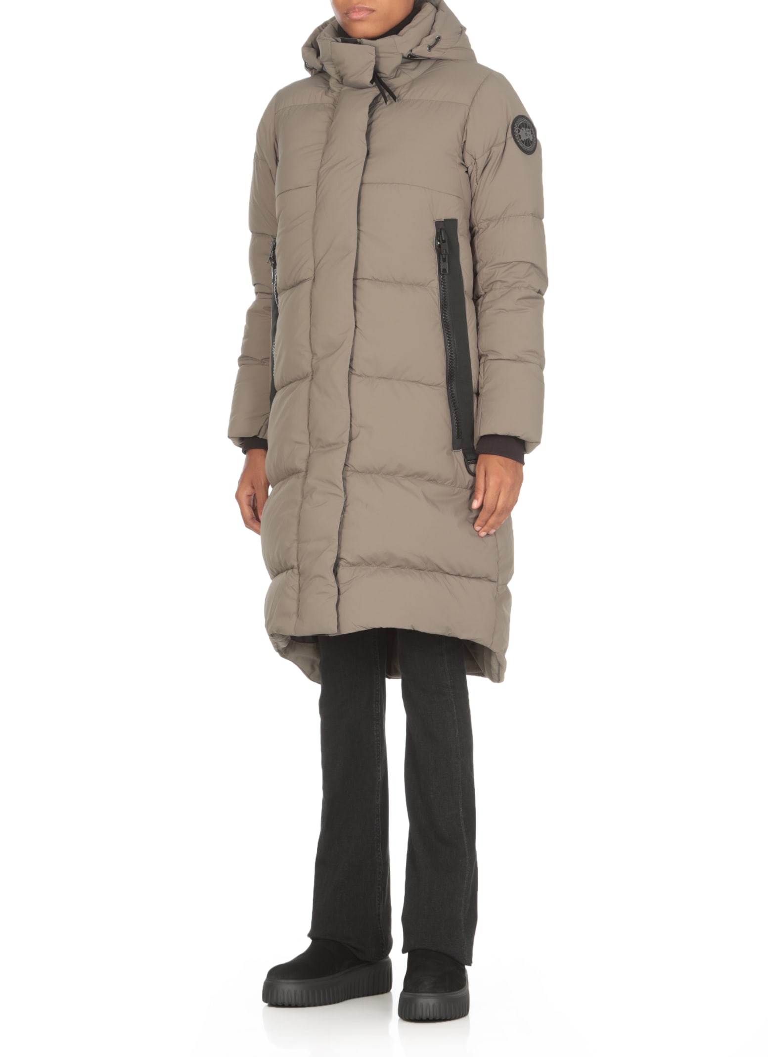 Shop Canada Goose Byward Padded And Quilted Coat In Green