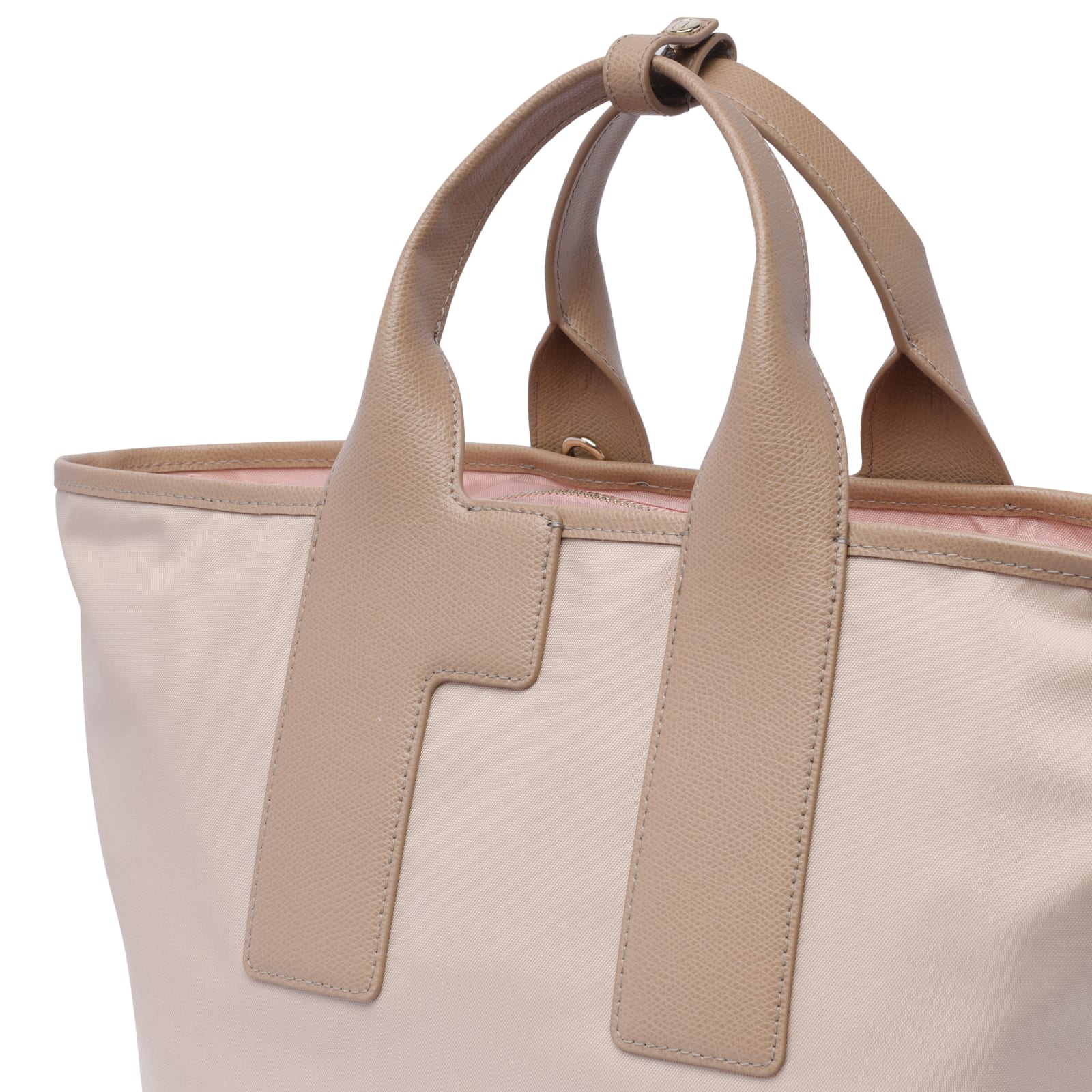 Shop Furla Large Piuma Tote Bag In Beige