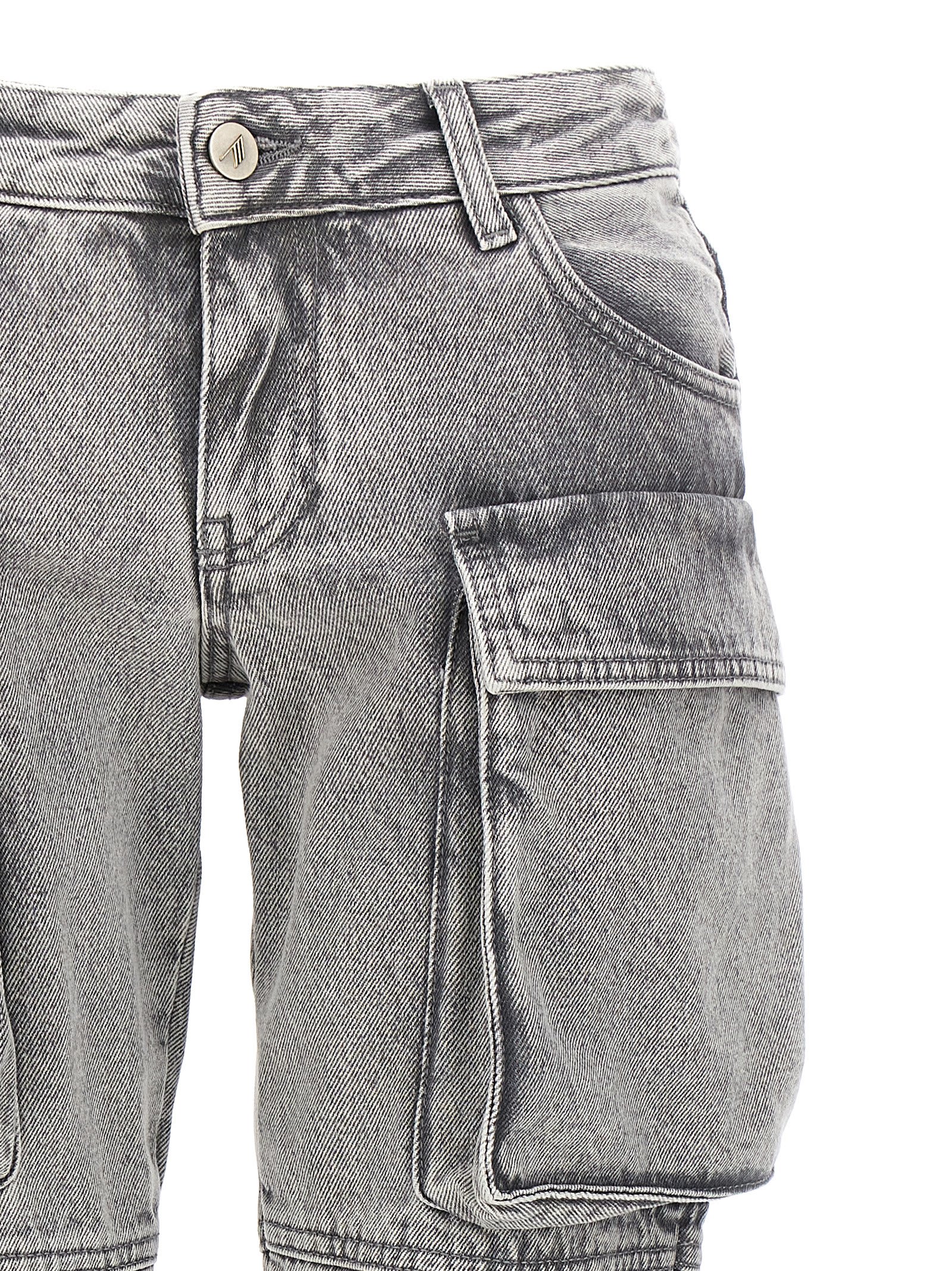 Shop Attico Essie Jeans In Gray