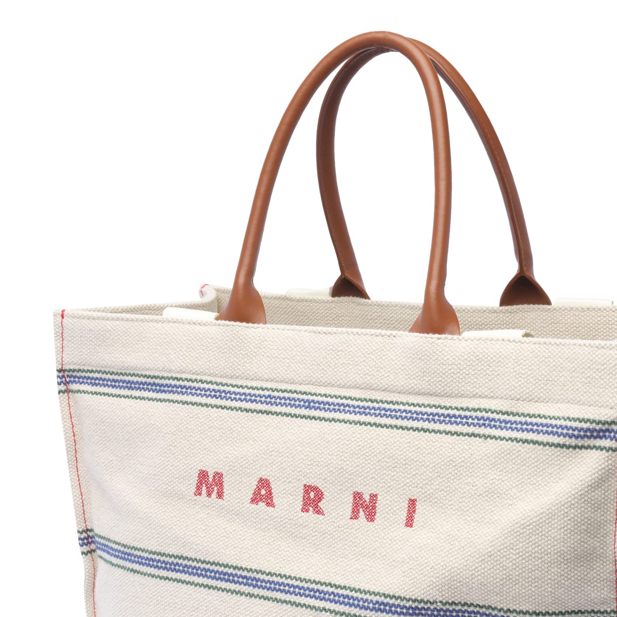 Shop Marni Logo Tote Bag In White