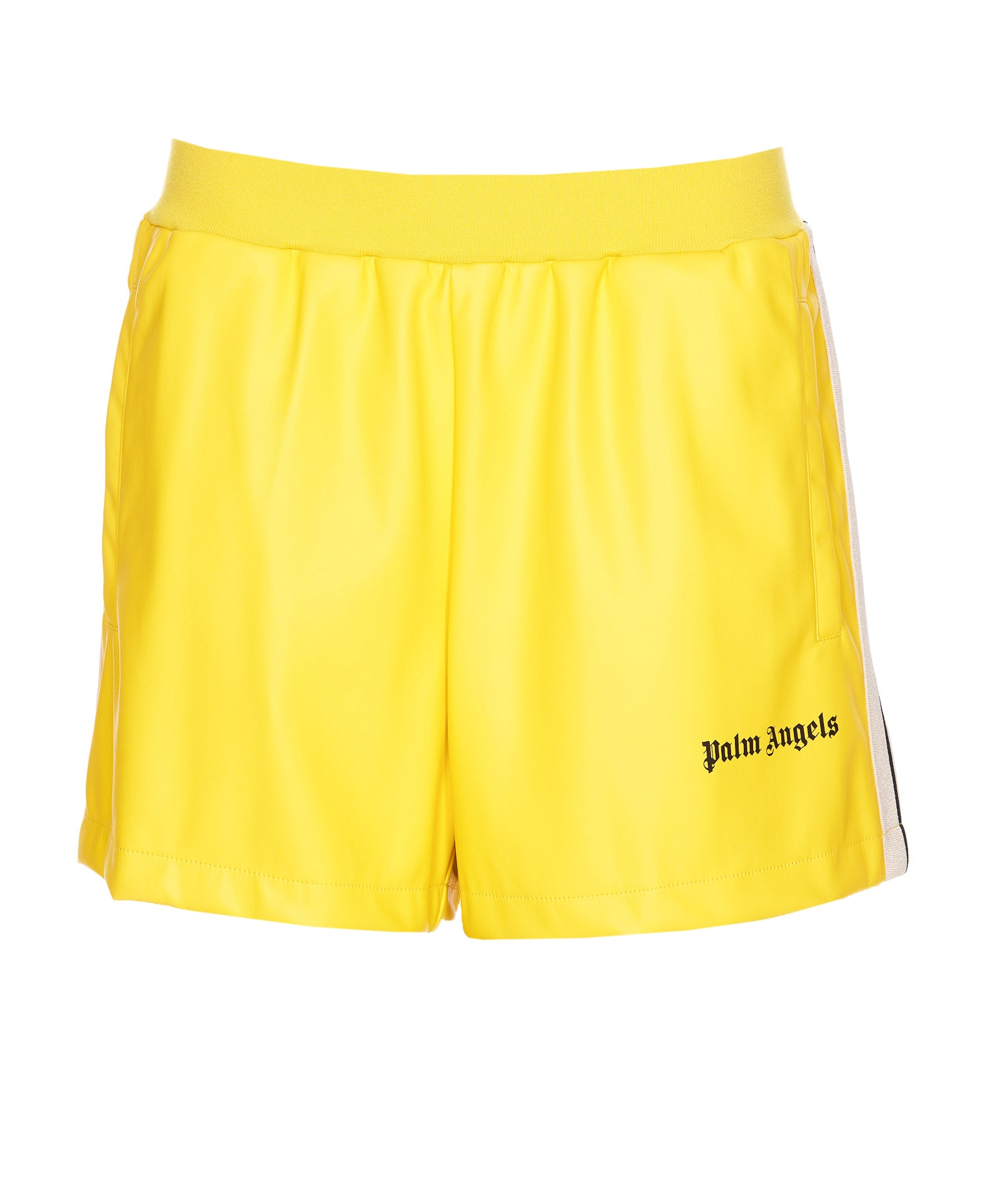 Yellow Sports Shorts With Logo