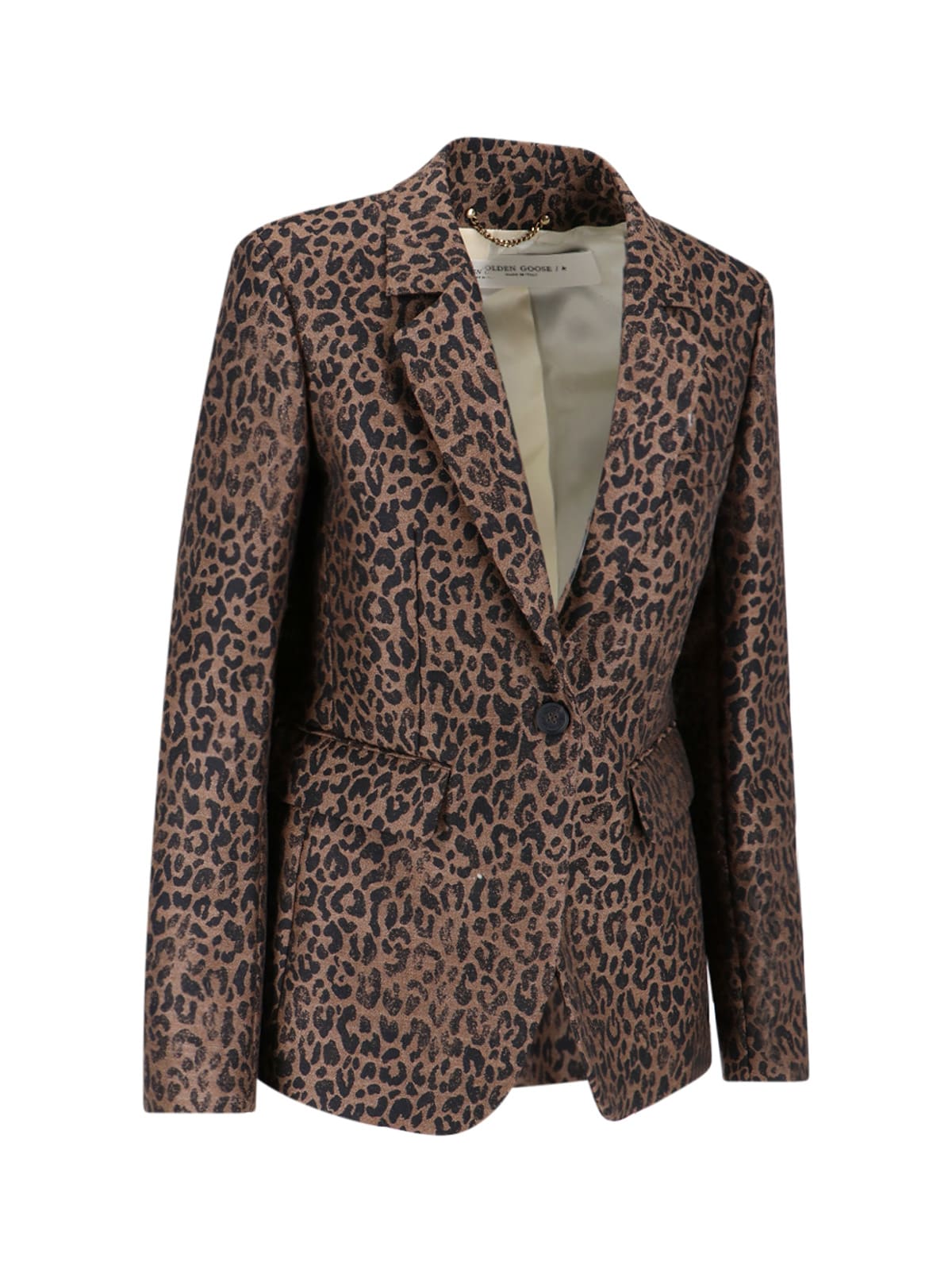 Shop Golden Goose Blazer Animalier In Fantasia