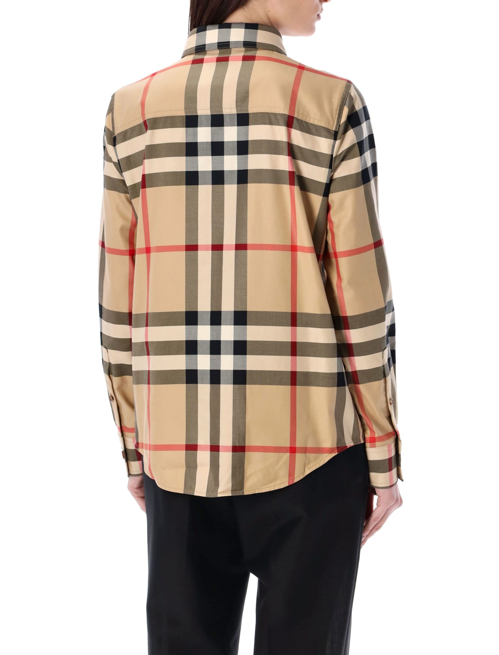 Shop Burberry Check Shirt In Archive Beige Ip Chk